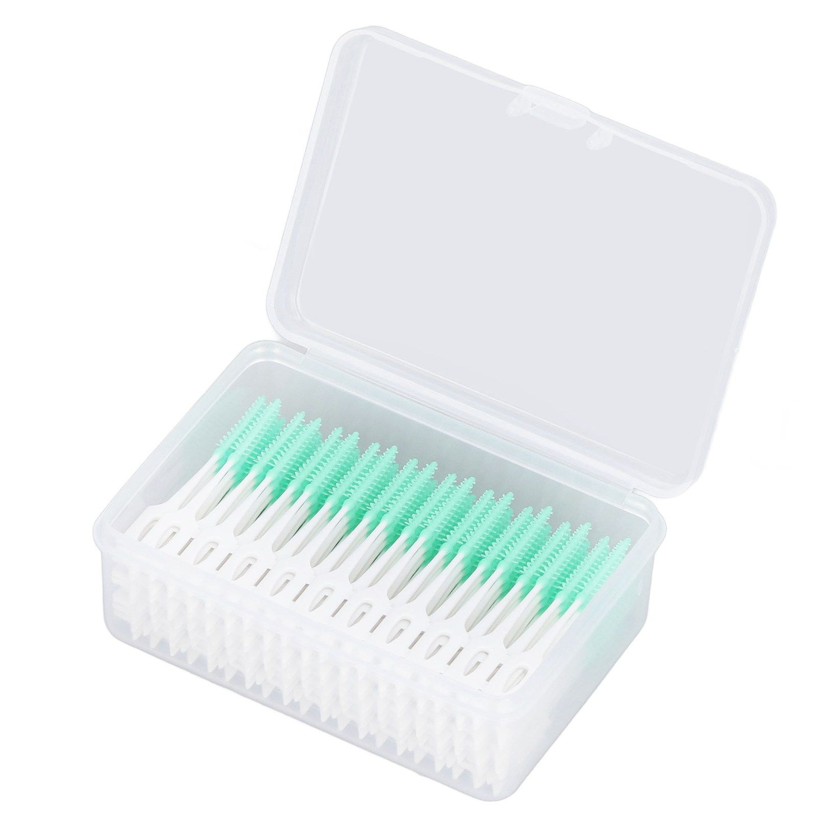 Interdental Brush Disposable Soft Dental Cleaning Floss Toothpicks for Oral Care Adults Children 160pcs Green - Image 2