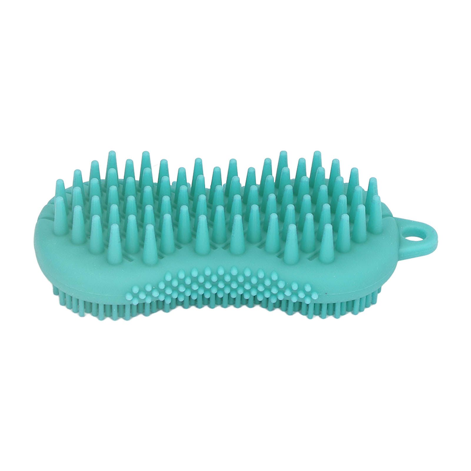 Silicone Body Scrubber Dual Side Ergonomic Handle Safe Silicone Body Massage Silicone Body Brush for Body Hair Green - Image 8