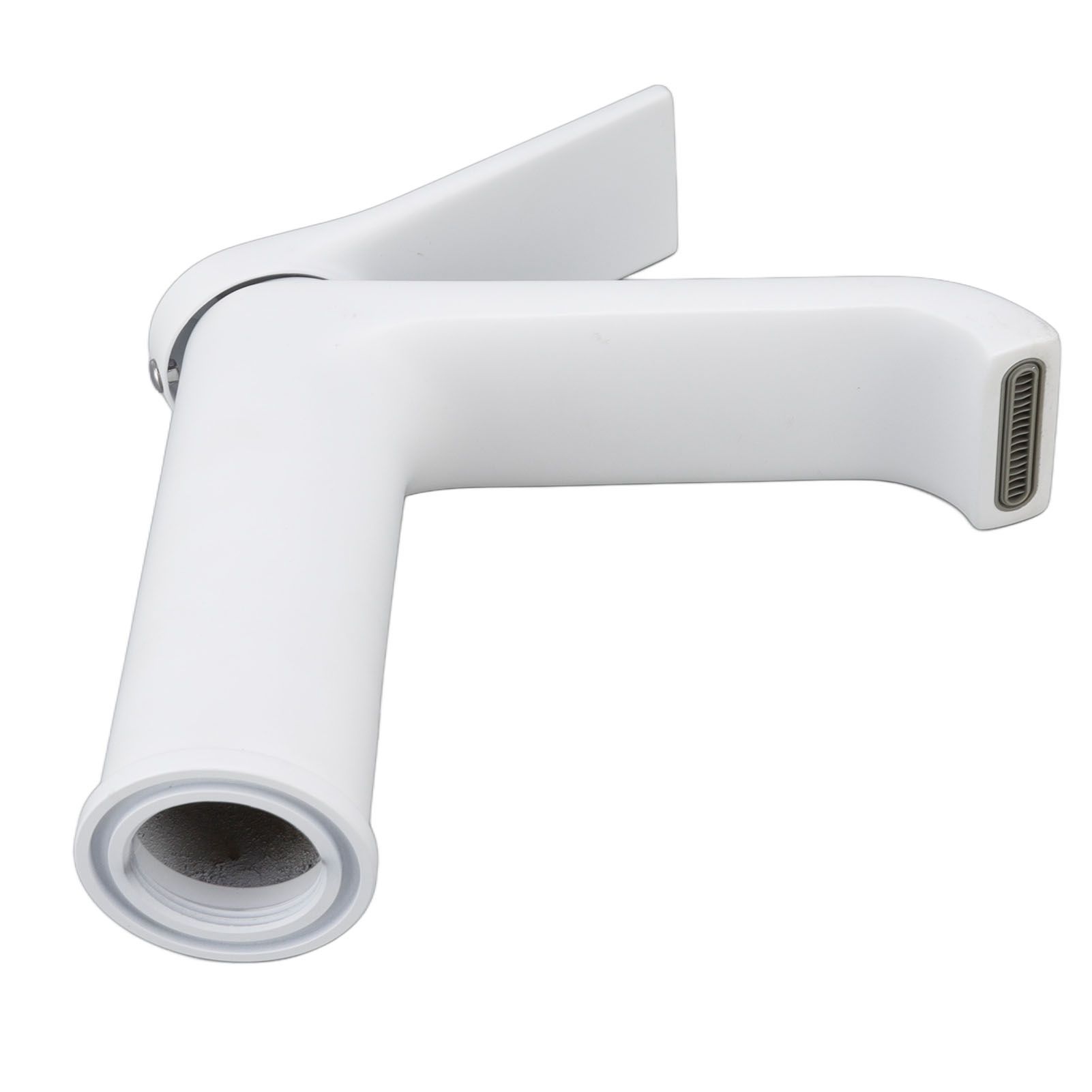 Sink Faucet G1/2 Thread Hot Cold Water Tap White Leaking Resistant Corrosion Proof Bathroom Sink Faucet for Home Use Short Style - Image 6