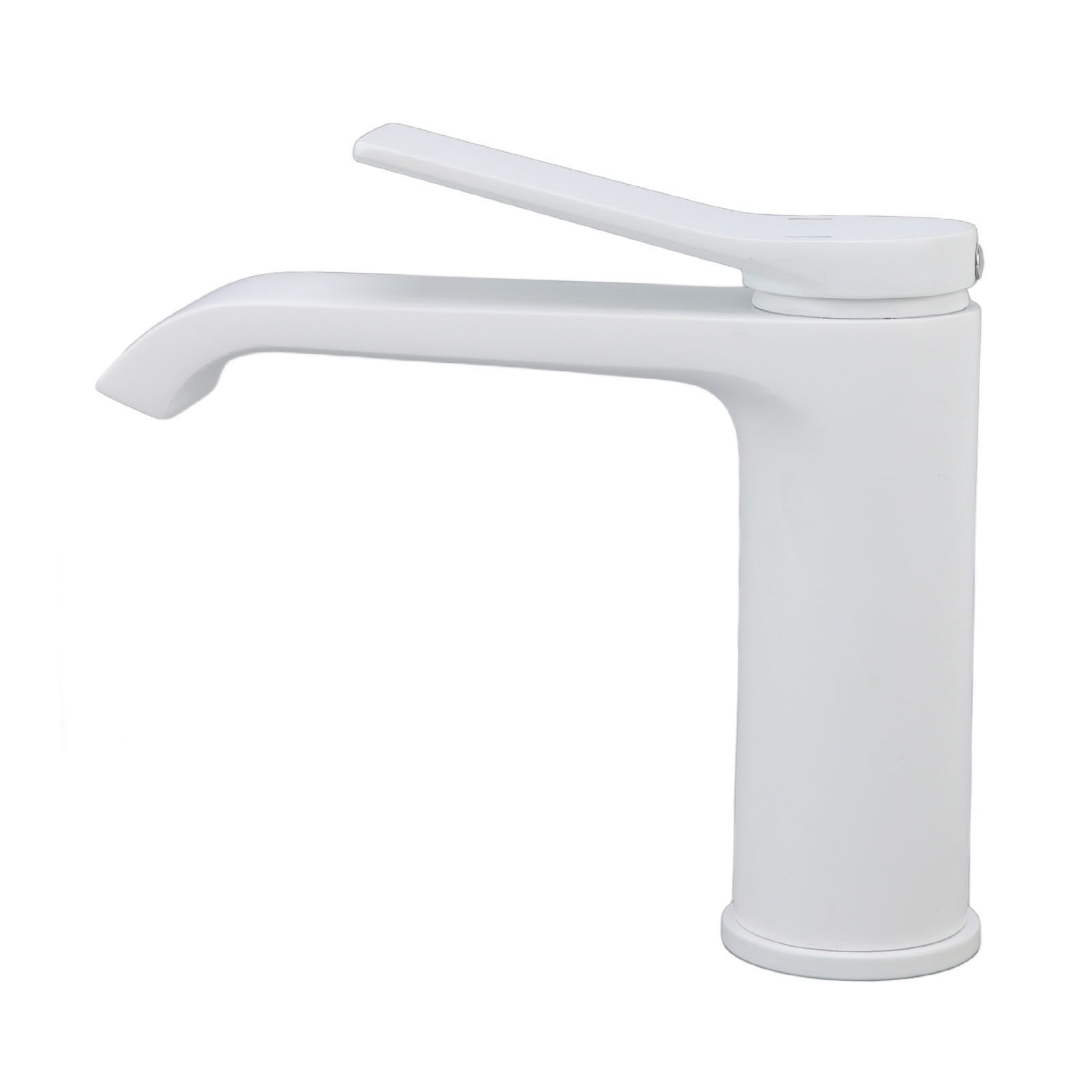Sink Faucet G1/2 Thread Hot Cold Water Tap White Leaking Resistant Corrosion Proof Bathroom Sink Faucet for Home Use Short Style - Image 8