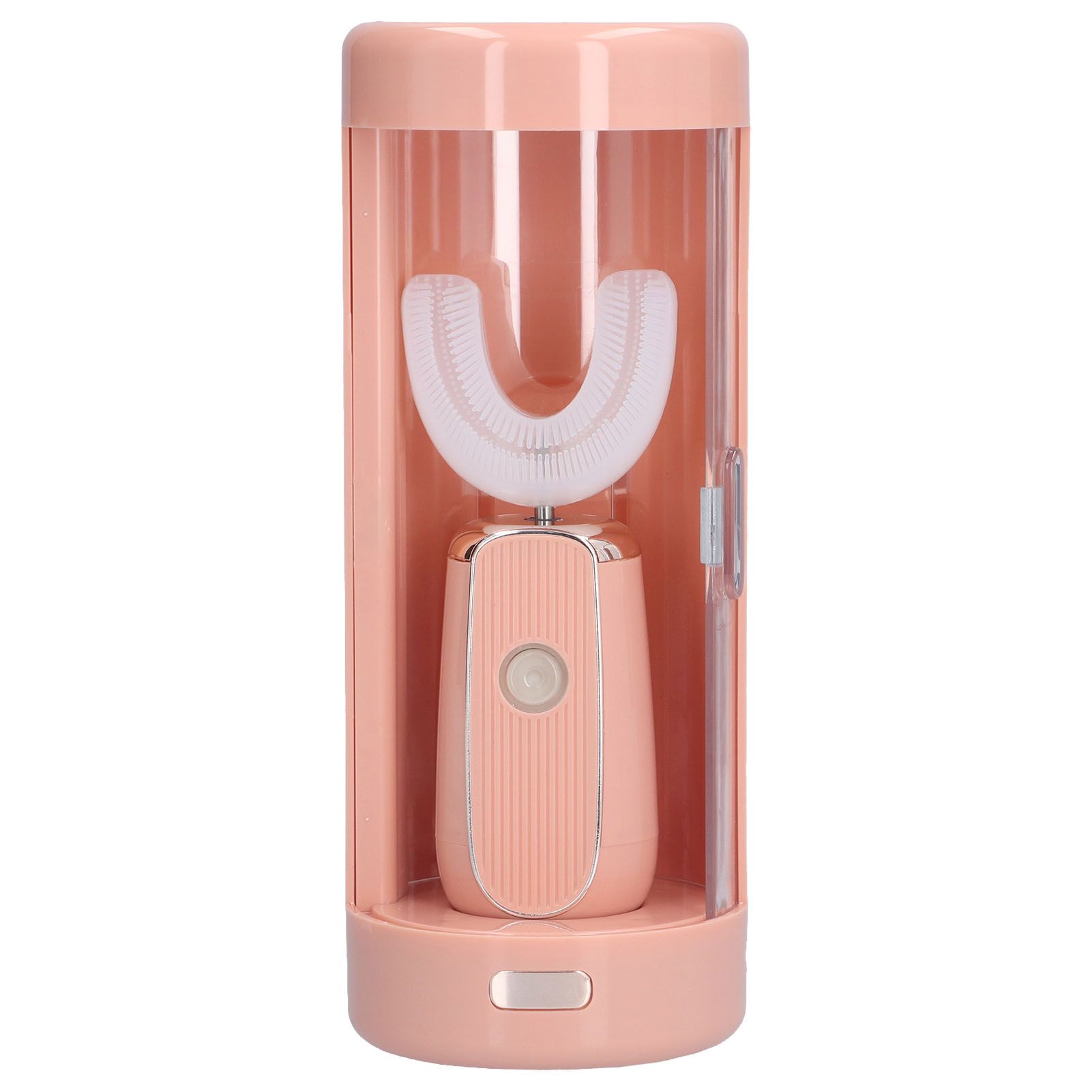 Electric Toothbrush Portable USB Charging IPX7 Waterproof Ultrasonic Toothbrush with Sterilization BoxPink - Image 4