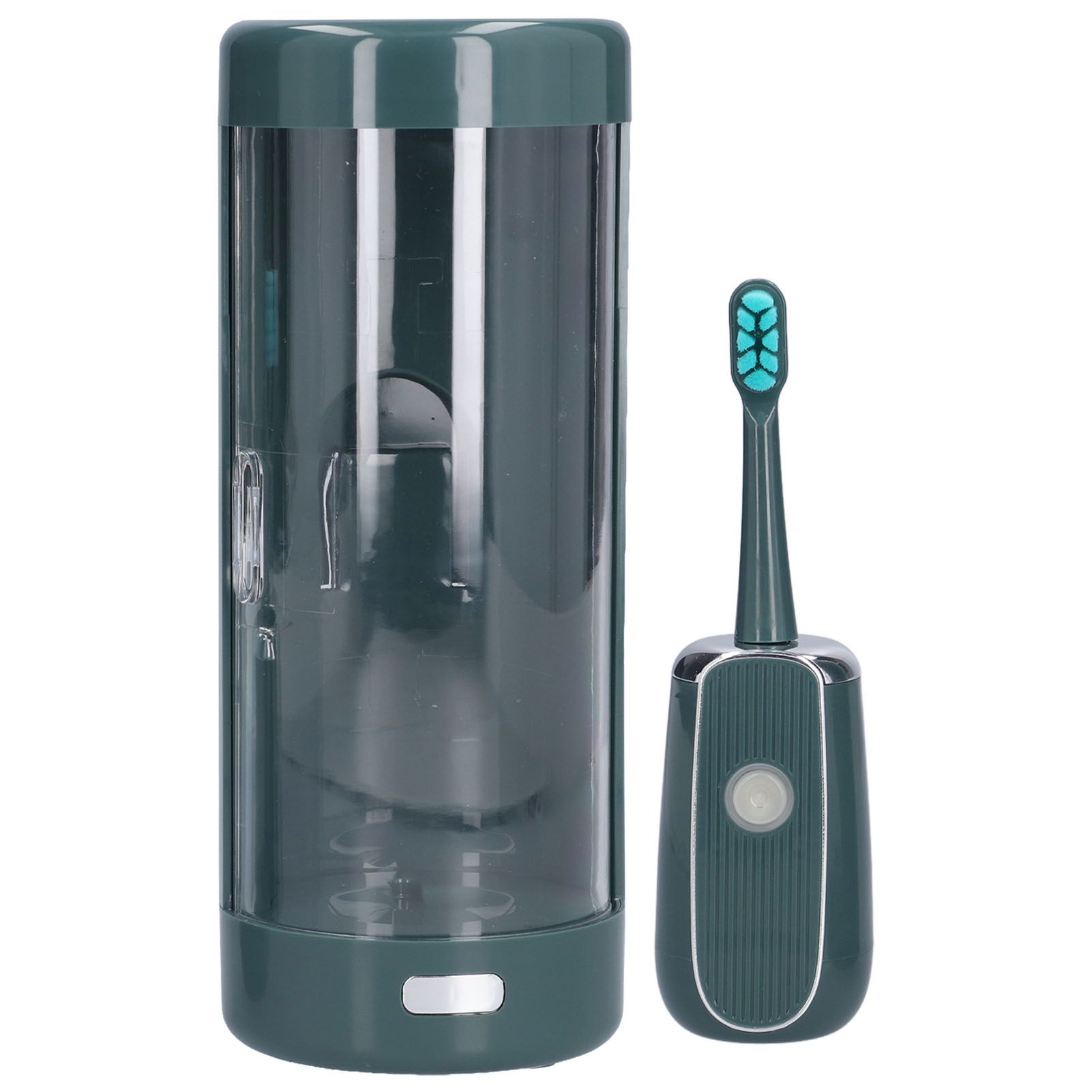 Electric Toothbrush Portable USB Charging IPX7 Waterproof Ultrasonic Toothbrush with Sterilization BoxGreen - Image 2