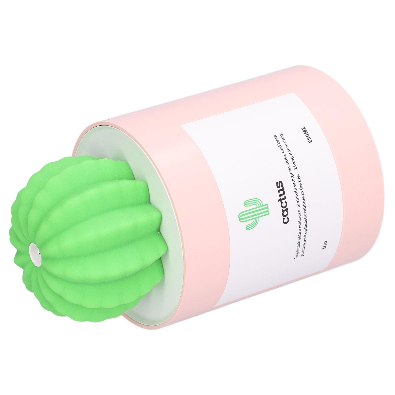 280ml Cactus Desktop Humidifier USB Power Supply Mute Nano Atomization HumidifierPink - Image 5