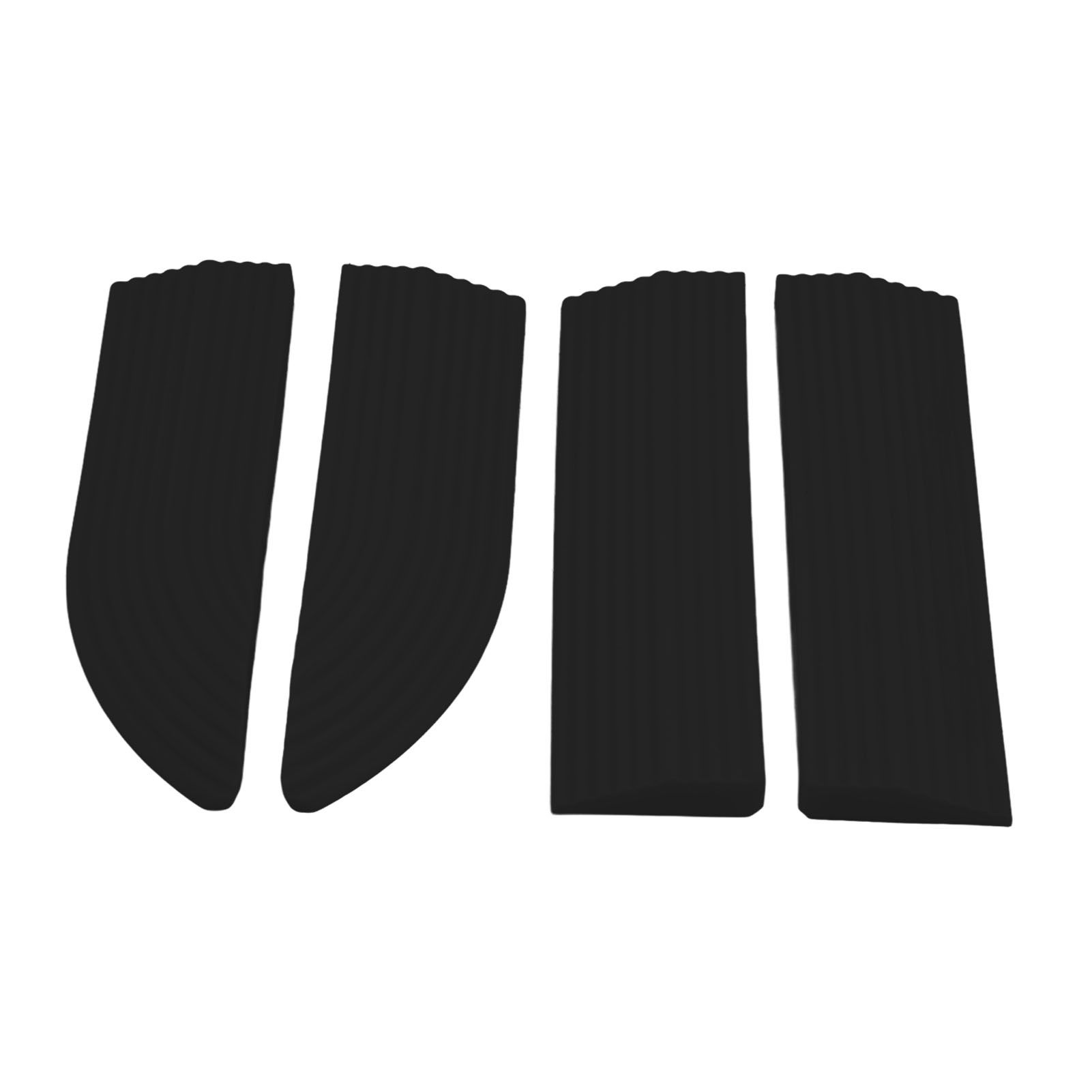 4PCS Universal Sweeper Door Sill Stair Wheelchair Door Sill Free Assembly Rubber Door Threshold ProtectBlack - Image 7