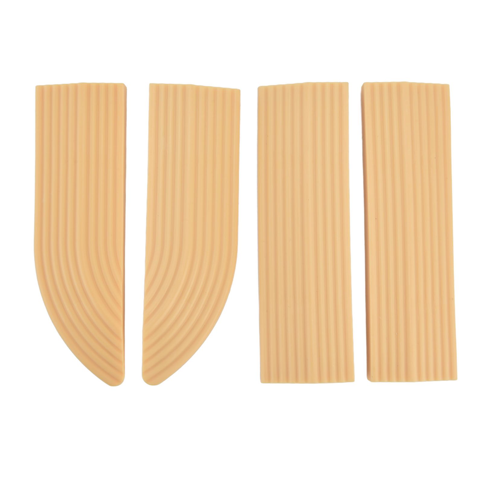 4PCS Universal Sweeper Door Sill Stair Wheelchair Door Sill Free Assembly Rubber Door Threshold ProtectBeige - Image 1