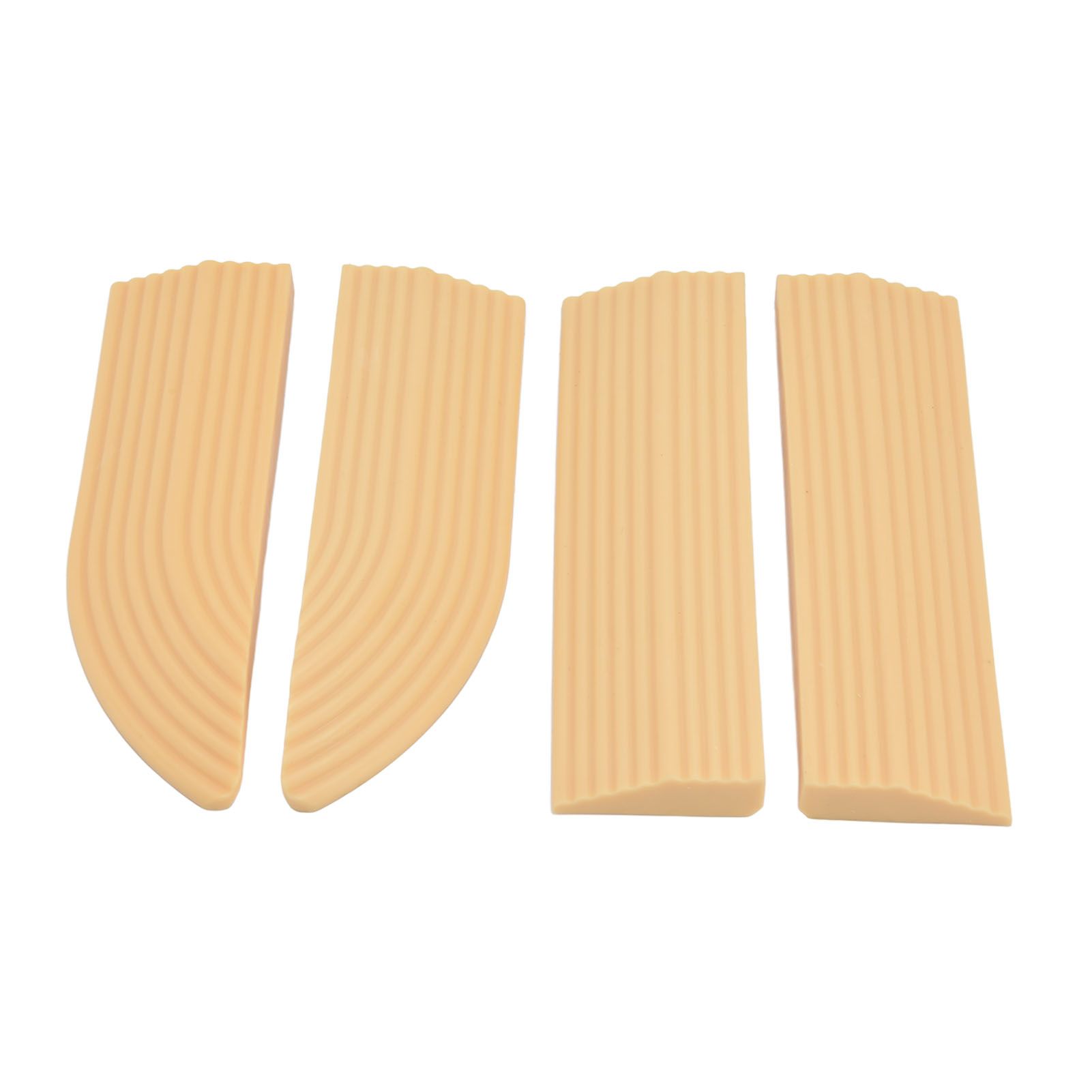 4PCS Universal Sweeper Door Sill Stair Wheelchair Door Sill Free Assembly Rubber Door Threshold ProtectBeige - Image 7
