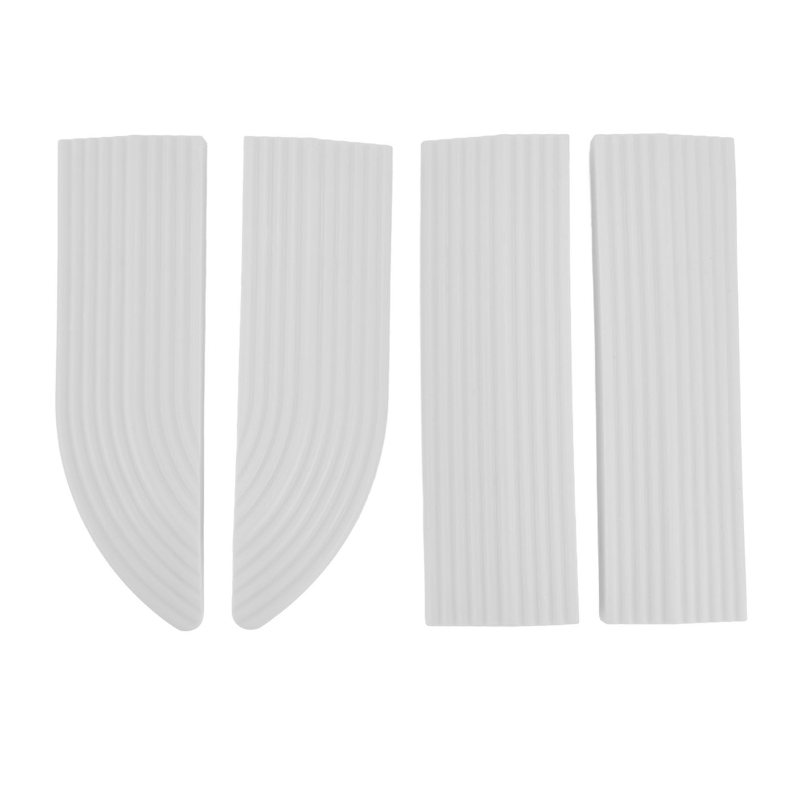 4PCS Universal Sweeper Door Sill Stair Wheelchair Door Sill Free Assembly Rubber Door Threshold ProtectWhite - Image 1