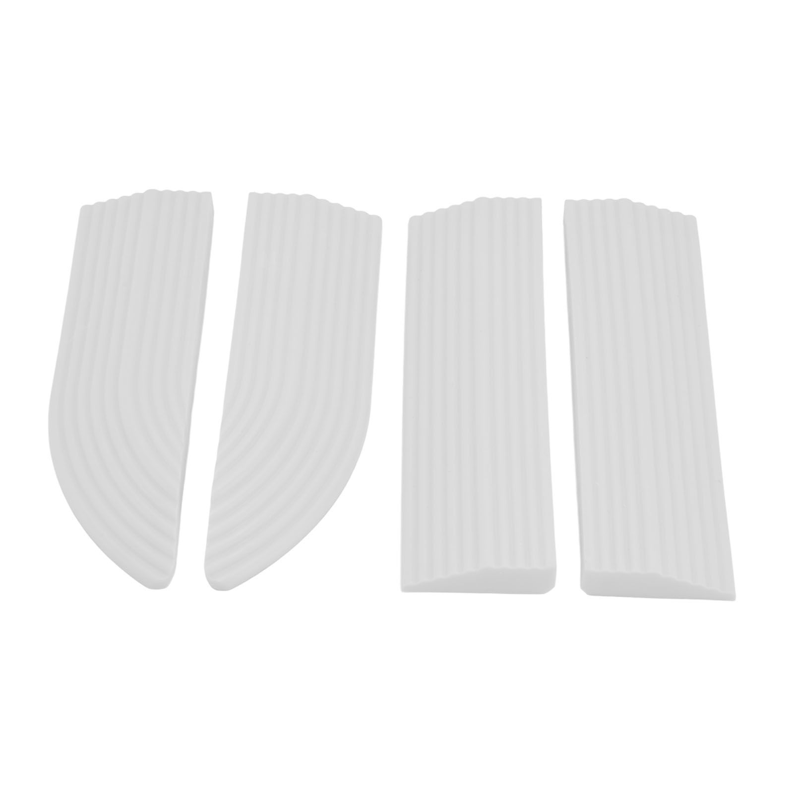 4PCS Universal Sweeper Door Sill Stair Wheelchair Door Sill Free Assembly Rubber Door Threshold ProtectWhite - Image 7