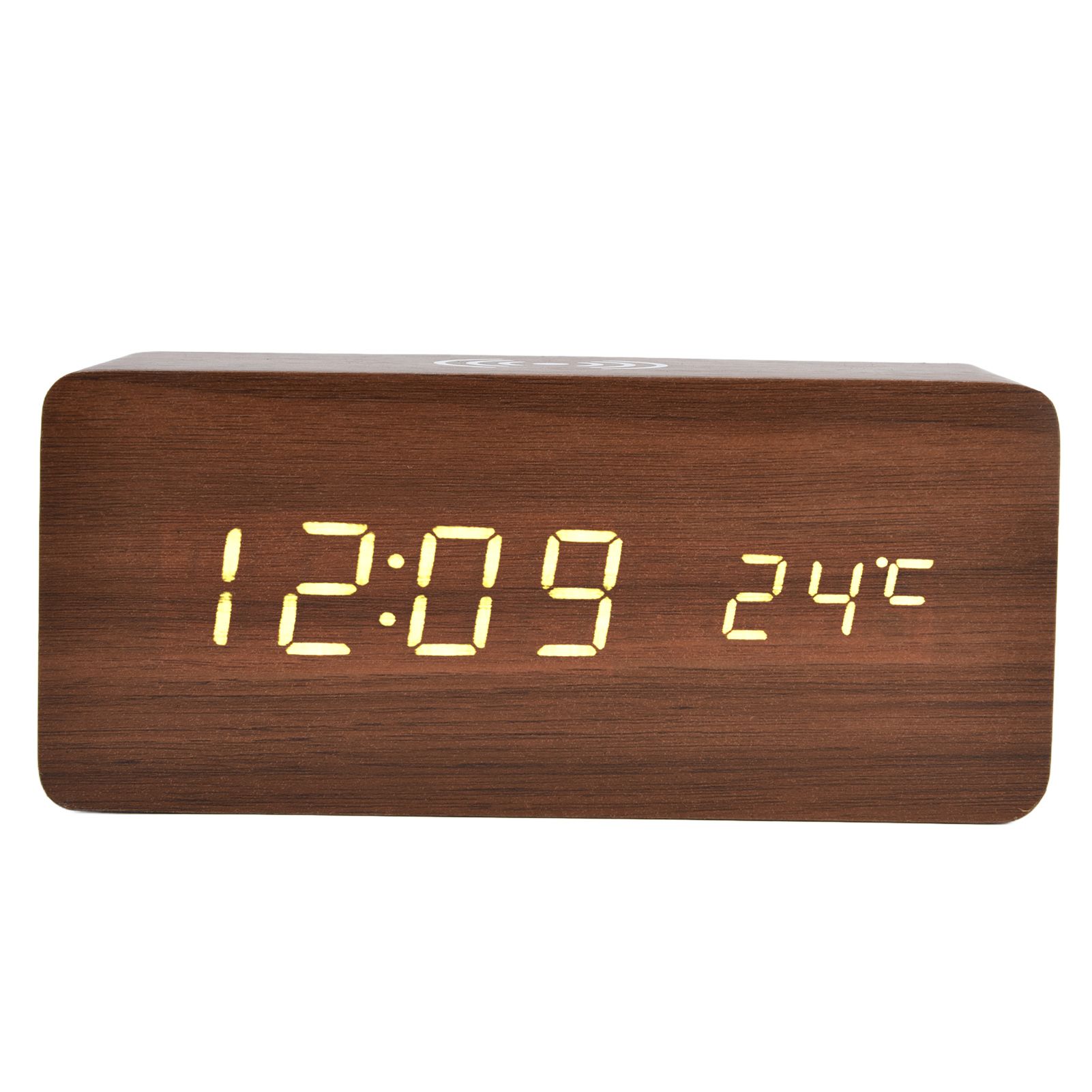 Digital Alarm Clock Wireless Charging Automatic Temperature Detection Safe Stable LED Electronic ClockRed - Image 5