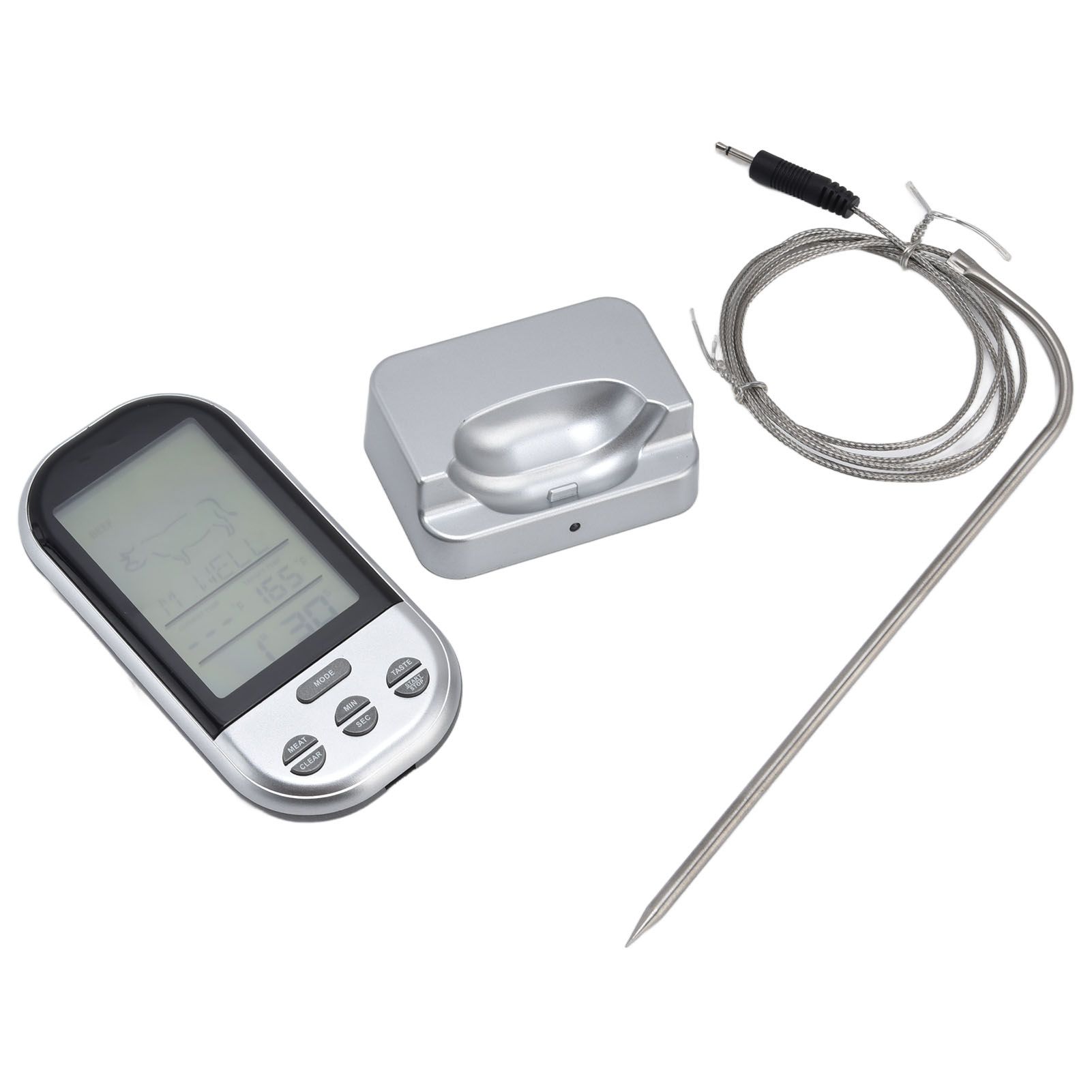 Wireless Thermometer Timer Overtime Alarm Function Practical Temperature Meter for Kitchen Barbecue Cooking - Image 8