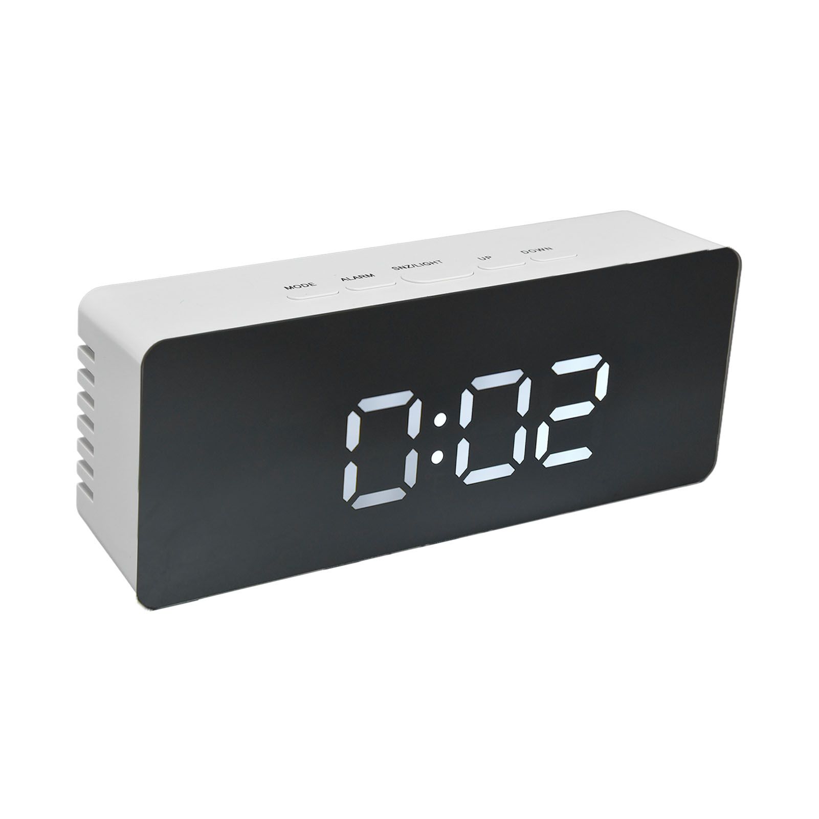 LED Clock Multifunctional USB Powered 3 Lighting Modes Snooze Time Celsius Fahrenheit Display Digital Alarm ClockWhite - Image 4