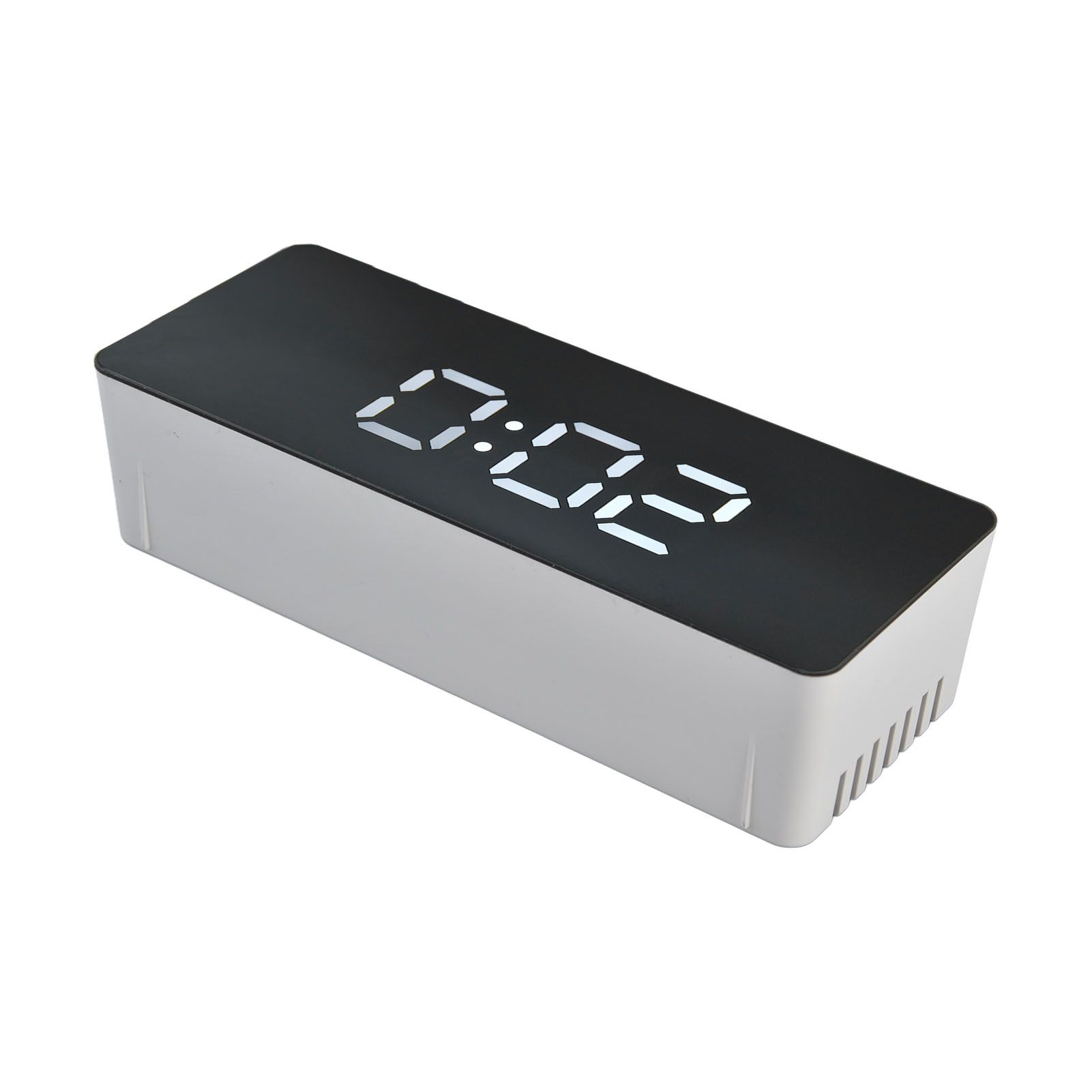 LED Clock Multifunctional USB Powered 3 Lighting Modes Snooze Time Celsius Fahrenheit Display Digital Alarm ClockWhite - Image 5