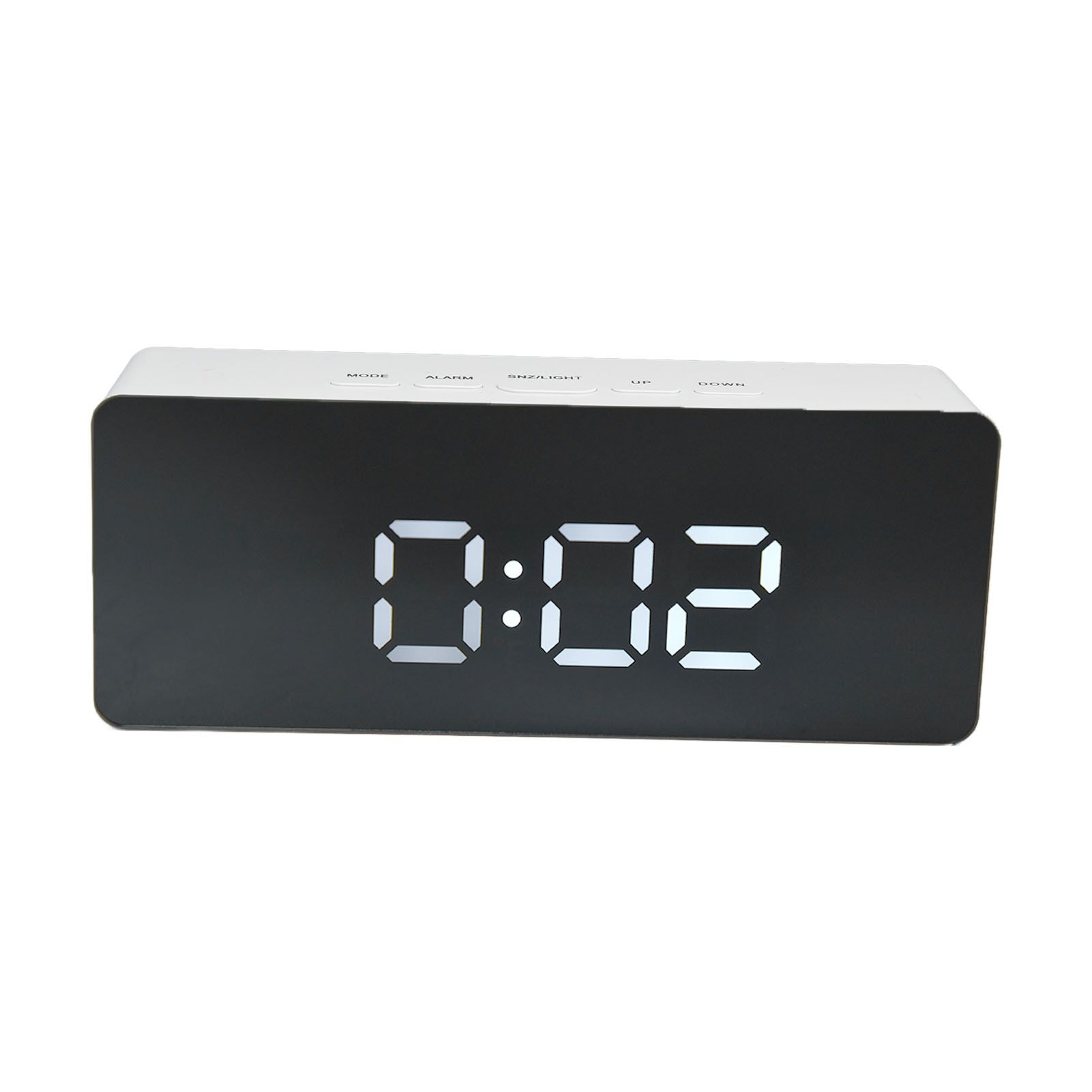 LED Clock Multifunctional USB Powered 3 Lighting Modes Snooze Time Celsius Fahrenheit Display Digital Alarm ClockWhite - Image 6