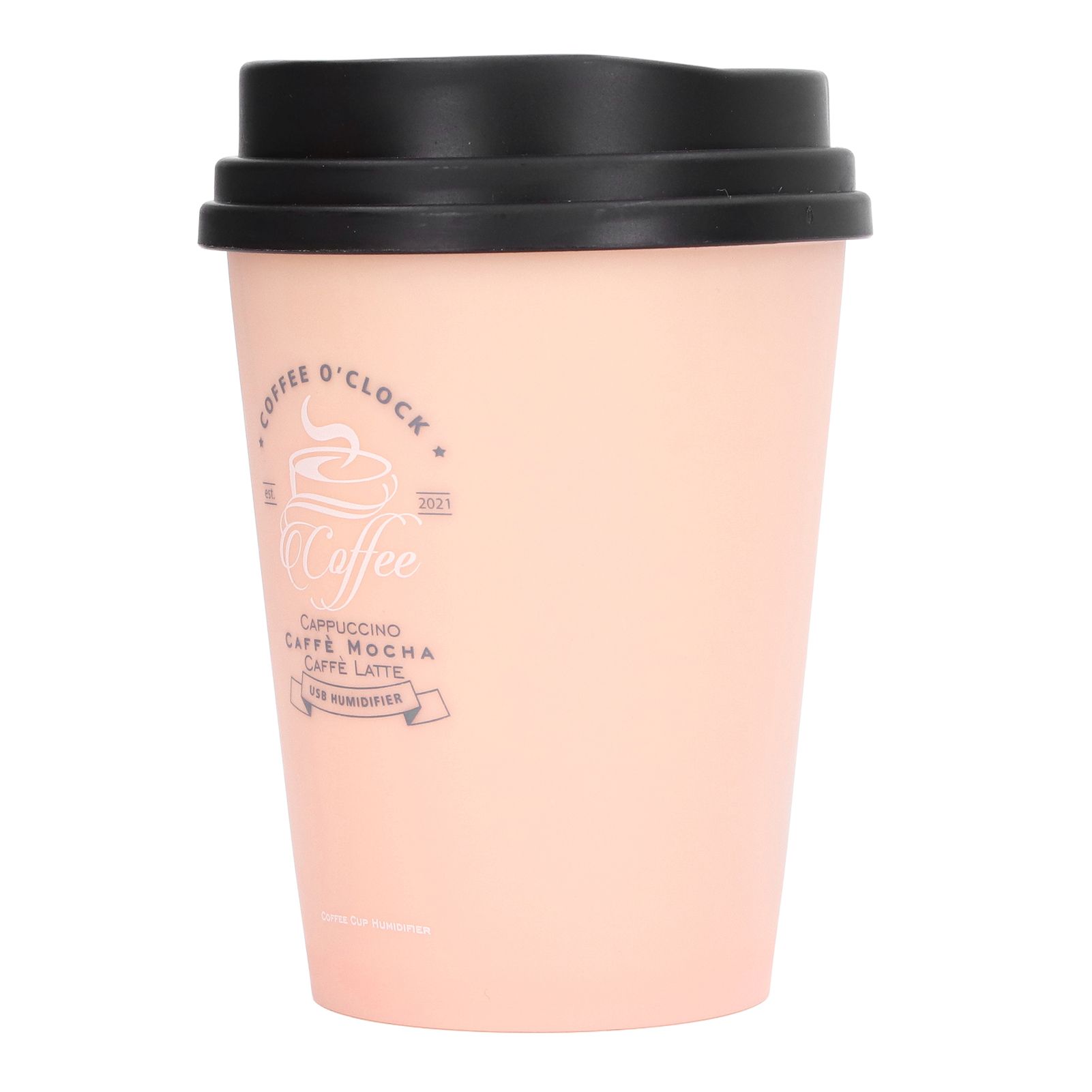 USB Humidifier 300ml Coffee Cup Low Noise Auto Off Compact Lightweight Space Saving Mini Humidifier for Car Home OfficePink - Image 2