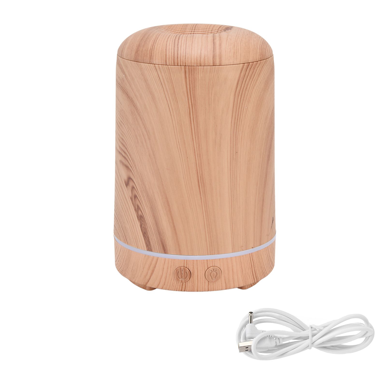 200ml Wood Grain Humidifier Aroma Air Humidifier USB Powered Night Light Humidifier for Bedroom - Image 1