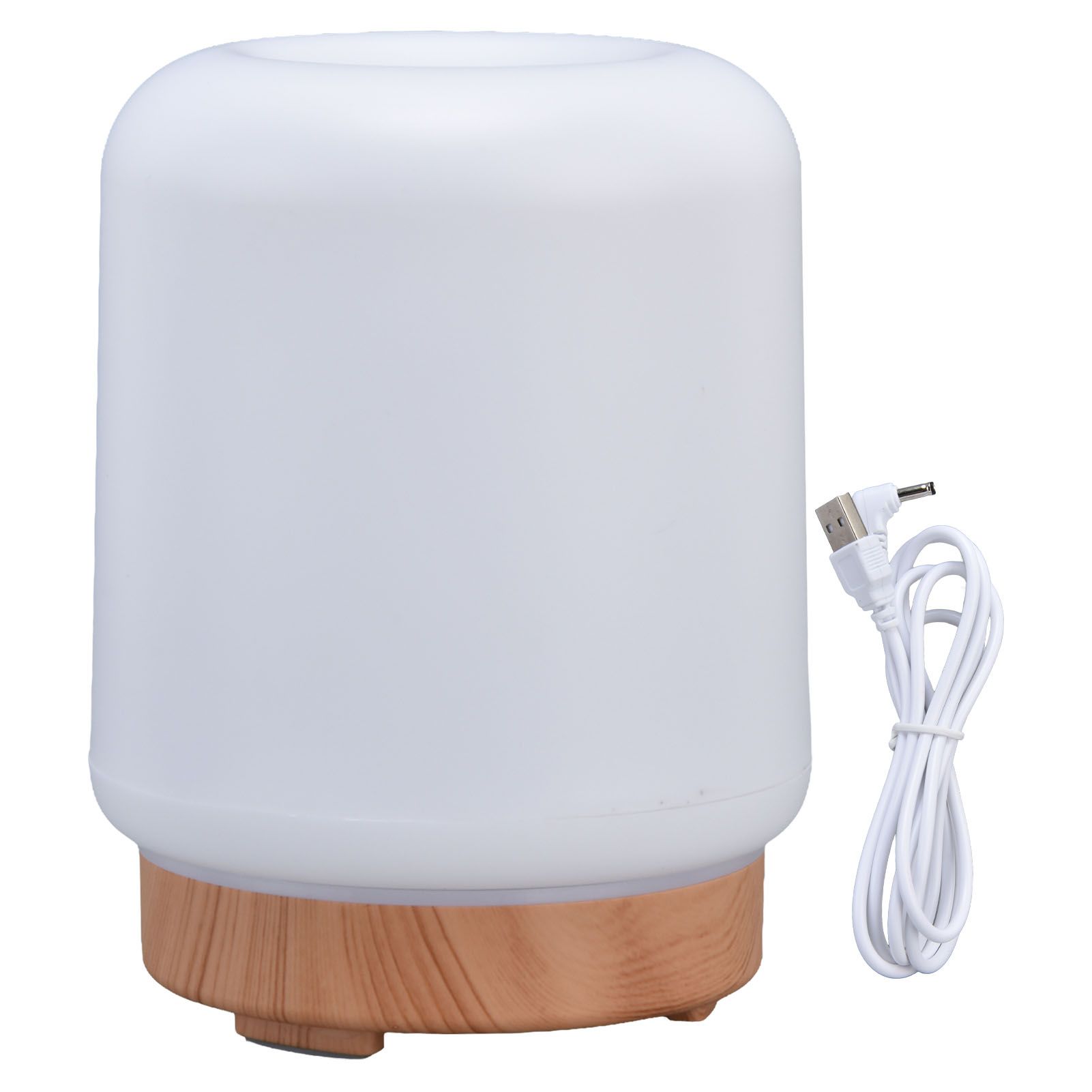 200ml Wood Grain Humidifier USB Powered Aroma Air Humidifier Night Light Humidifier for Bedroom Living Rooms Office - Image 1