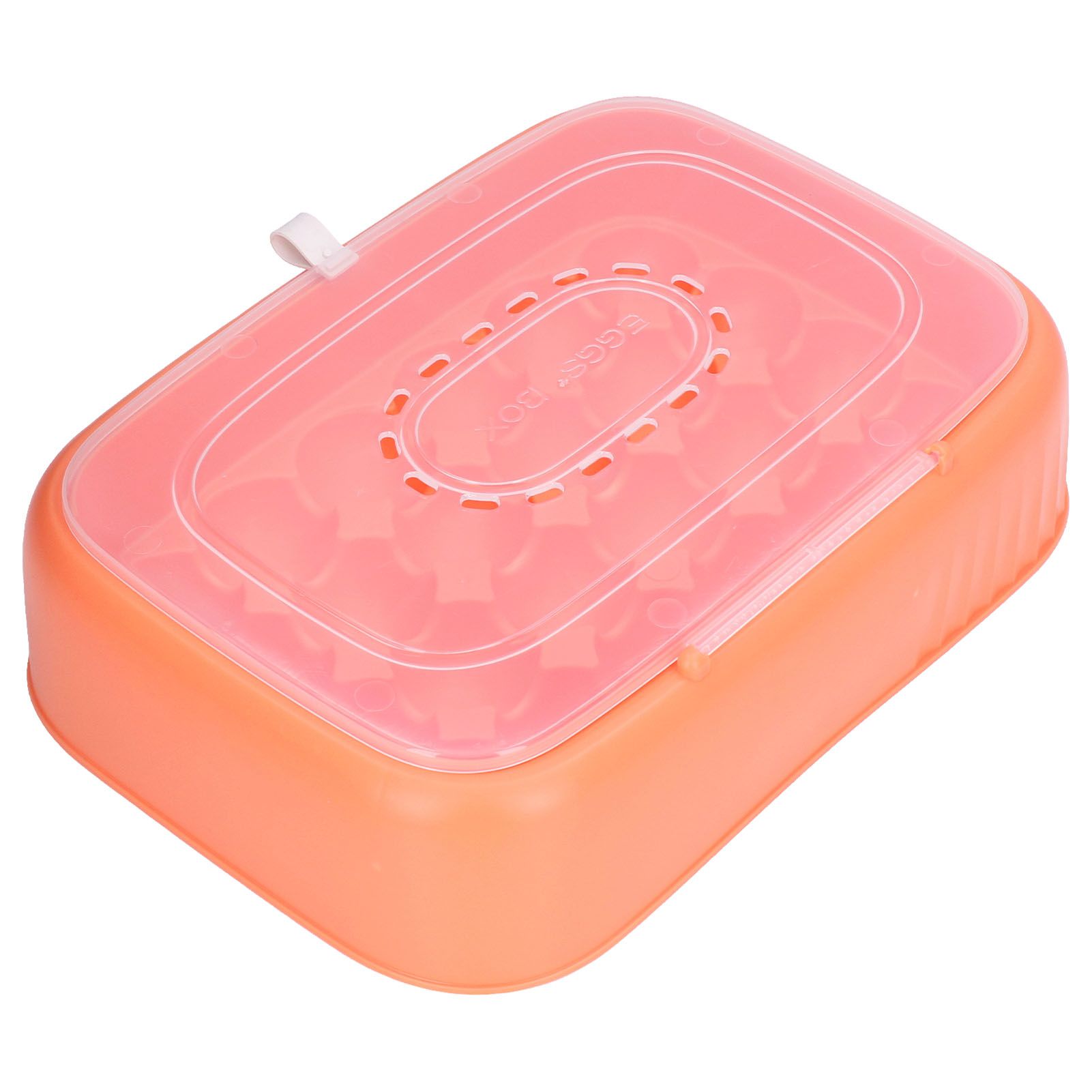 24 Eggs Containers ABS Egg Tray Storage Box Refrigerator Organizer Bins with Breathable VentsOrange - Image 4