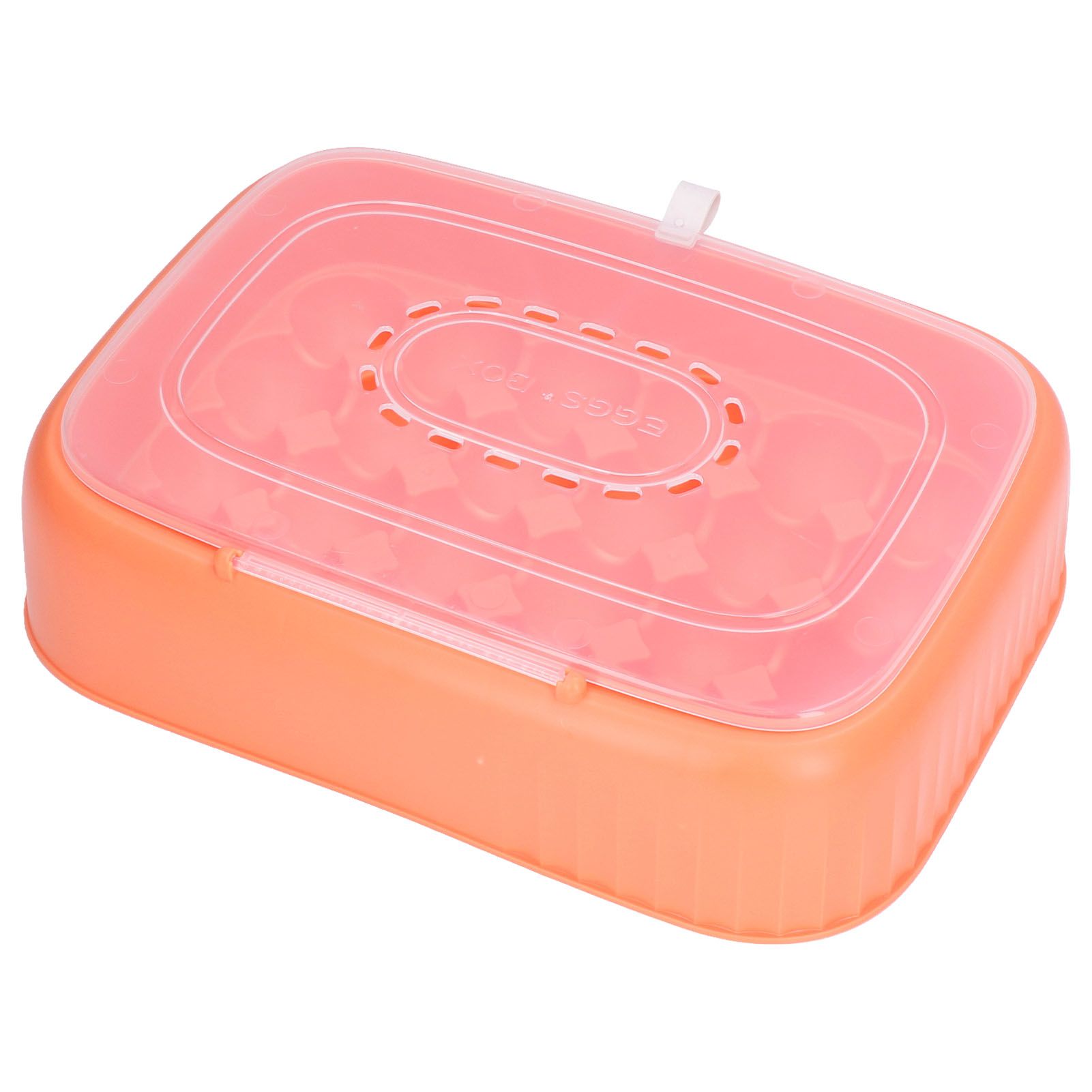 24 Eggs Containers ABS Egg Tray Storage Box Refrigerator Organizer Bins with Breathable VentsOrange - Image 5