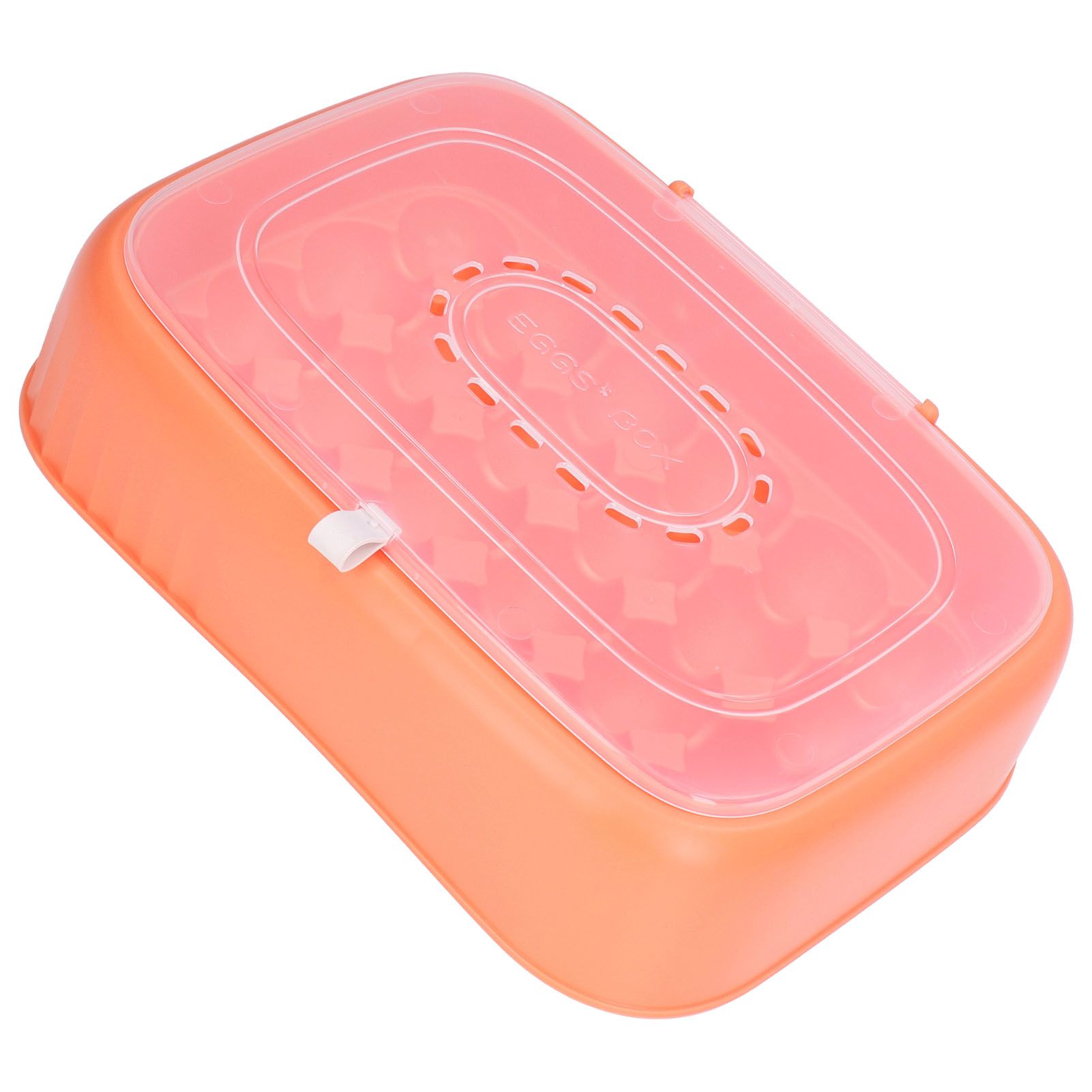 24 Eggs Containers ABS Egg Tray Storage Box Refrigerator Organizer Bins with Breathable VentsOrange - Image 7