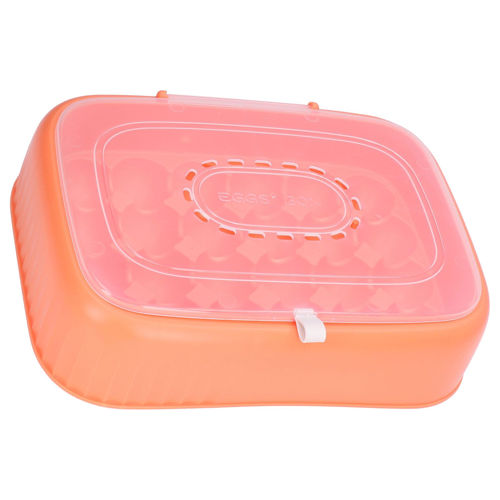 24 Eggs Containers ABS Egg Tray Storage Box Refrigerator Organizer Bins with Breathable VentsOrange - Image 8