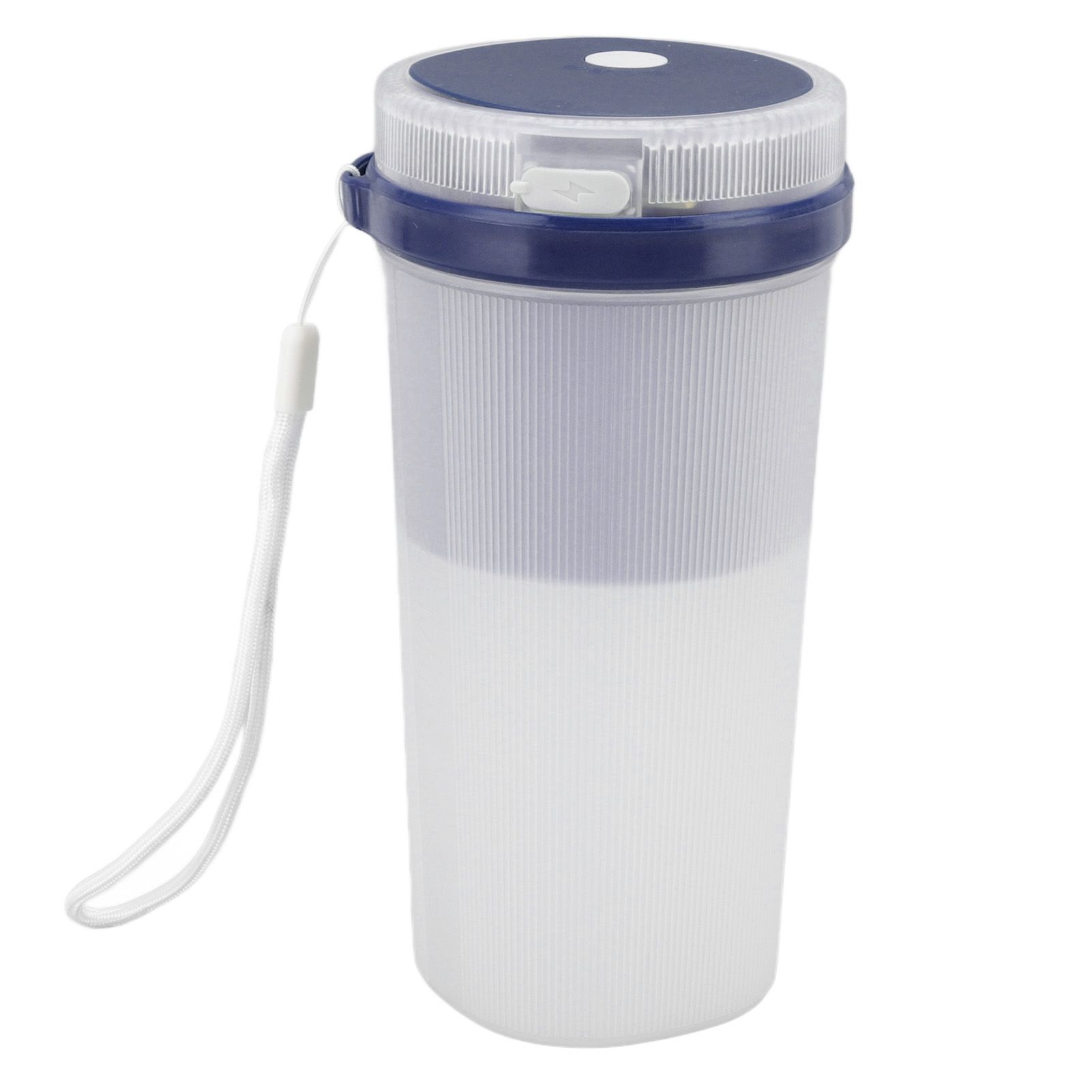 300ml USB Charging Electric Juicer Cup Security Lock Blender with 6 Leaf Knife and Waterproof Blue Light Display for Home Blue - Image 4
