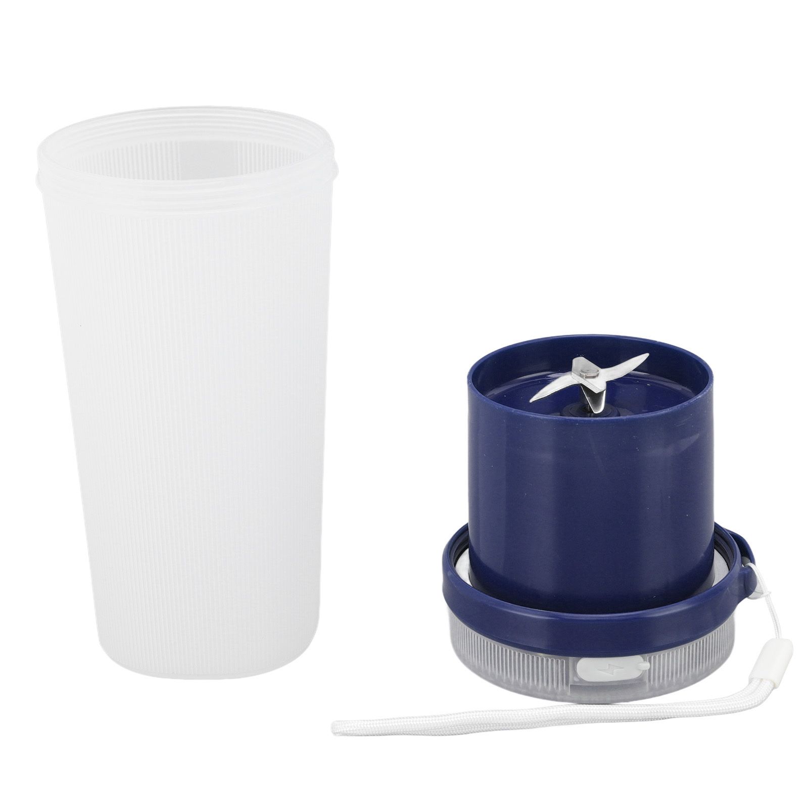 300ml USB Charging Electric Juicer Cup Security Lock Blender with 6 Leaf Knife and Waterproof Blue Light Display for Home Blue - Image 7
