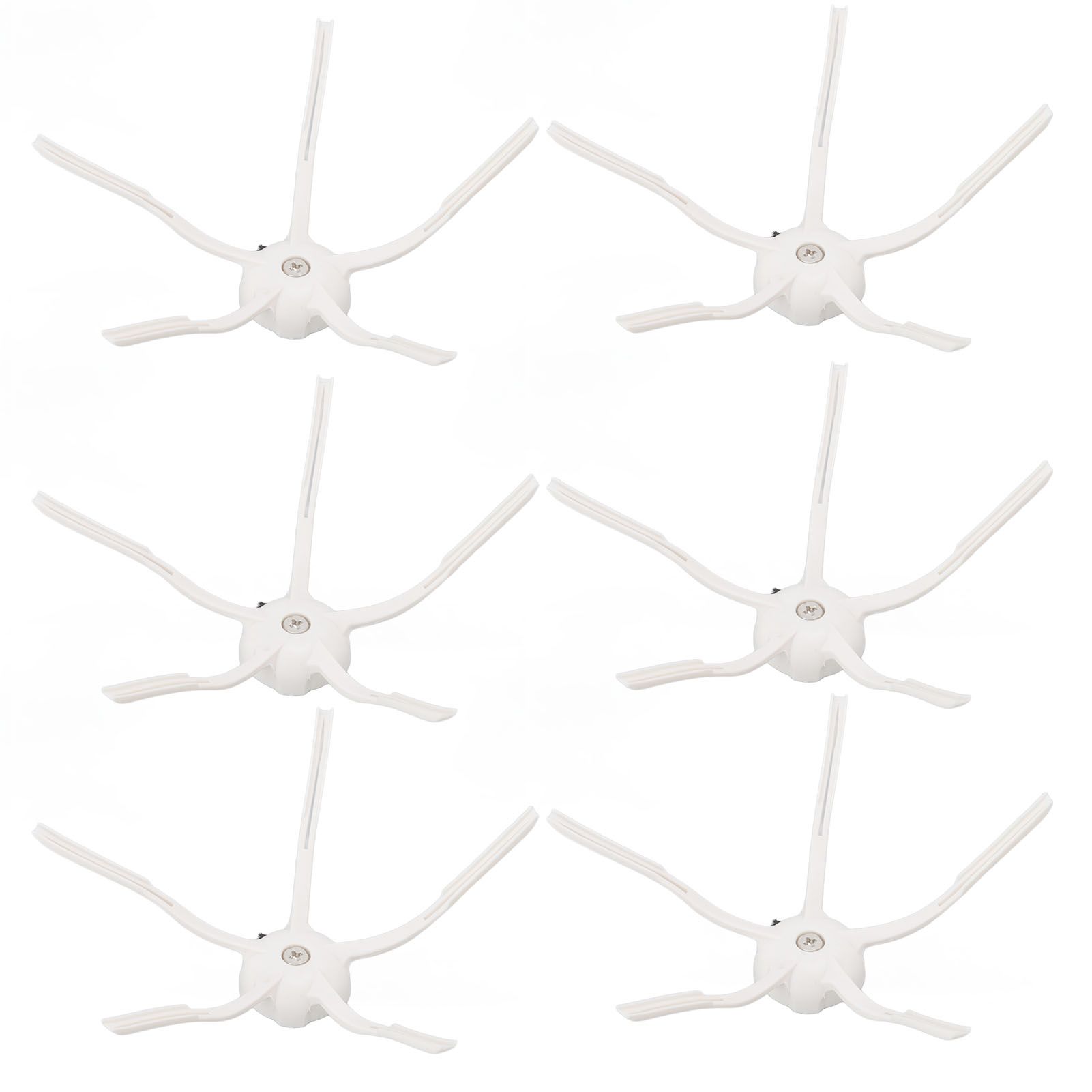 6PCS Robot Vacuum Cleaner Side Brush Silicone Sweeper Side Brush Replacement for Xiaomi Roborock S7 White - Image 4