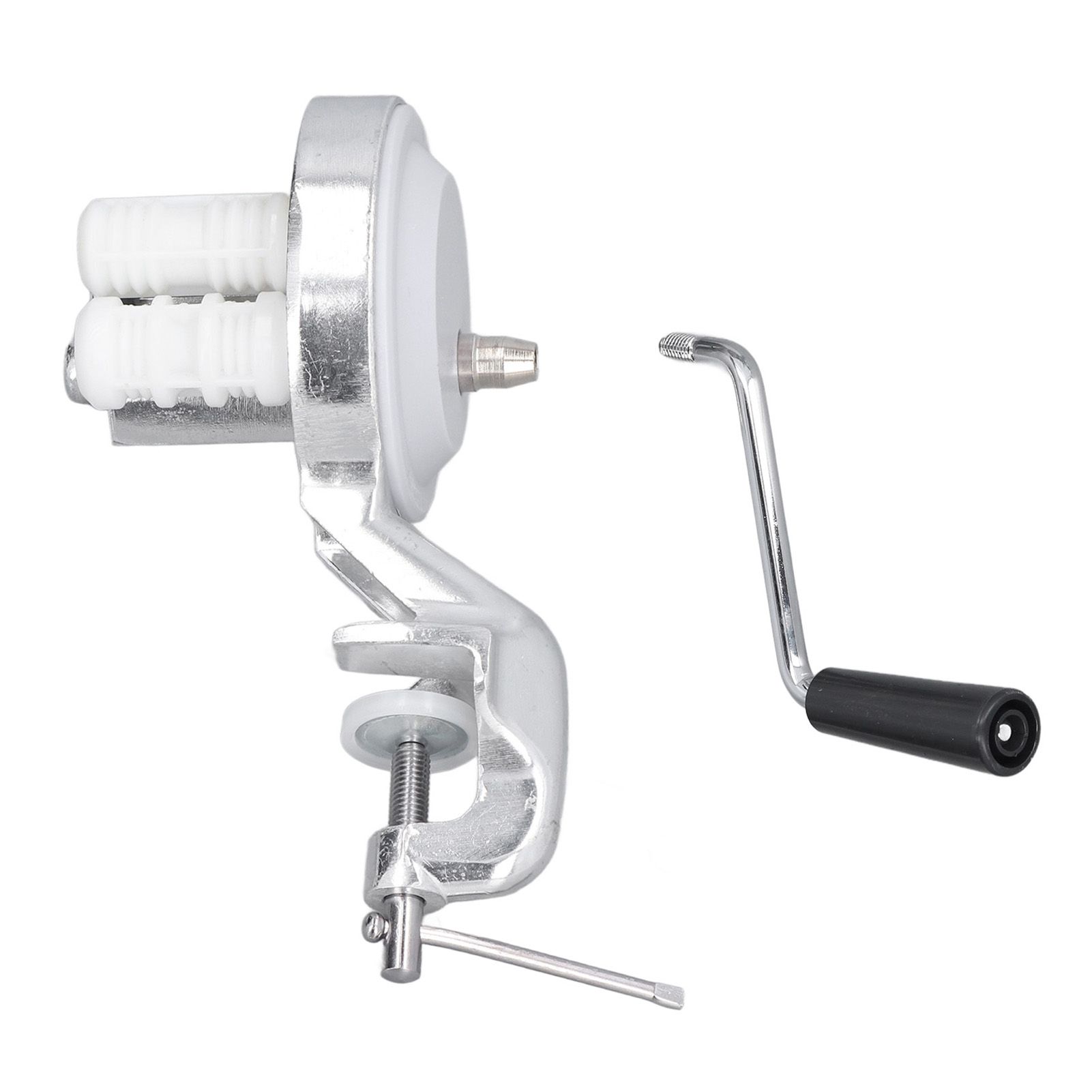 Manual Macaroni Maker Aluminium Alloy Silver Portable Hand Cranking Noodles Pressing Machine for Kitchen Restaurant - Image 1