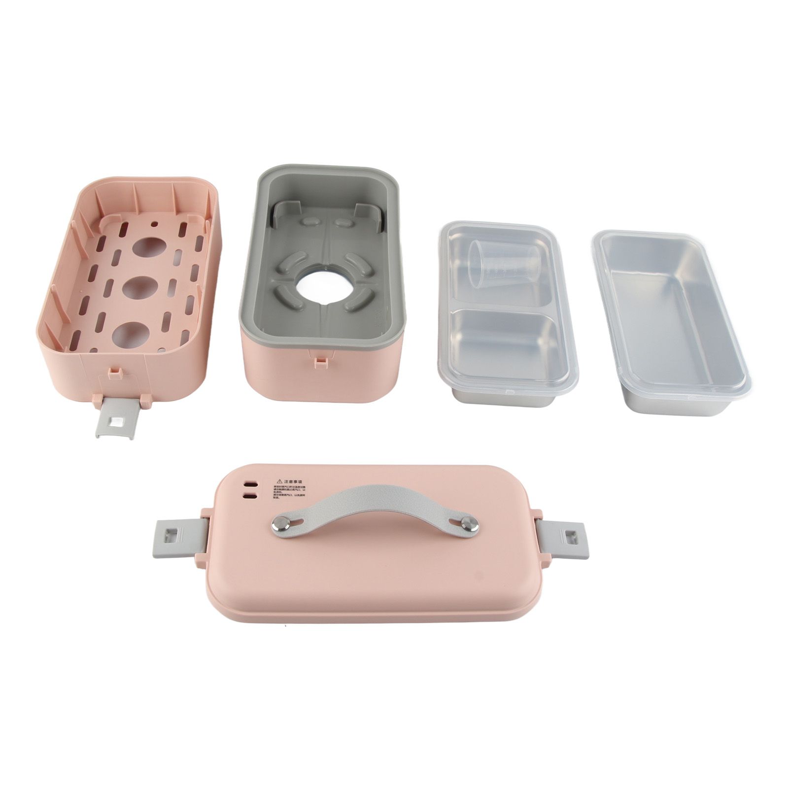 Electric Lunch Box Plug in Double Layer Stainless Steel Steaming Insulation Portable Food Warmer 300W 220V CN Plug - Image 2