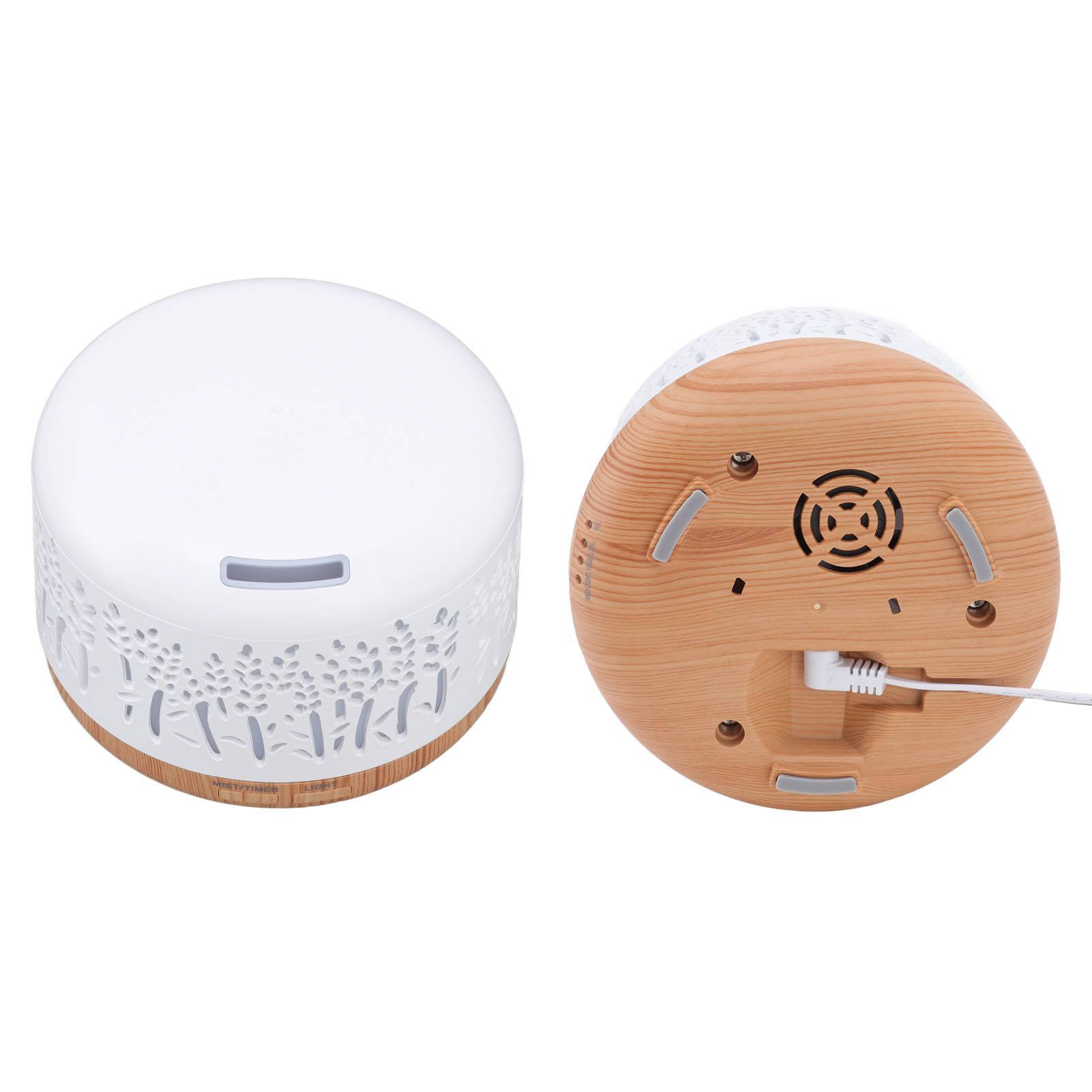 Desktop Humidifier 300ml Wood Grain Design Low Noise Aromatherapy Humidifier with LED Color Light 100‑240V AU Plug - Image 8