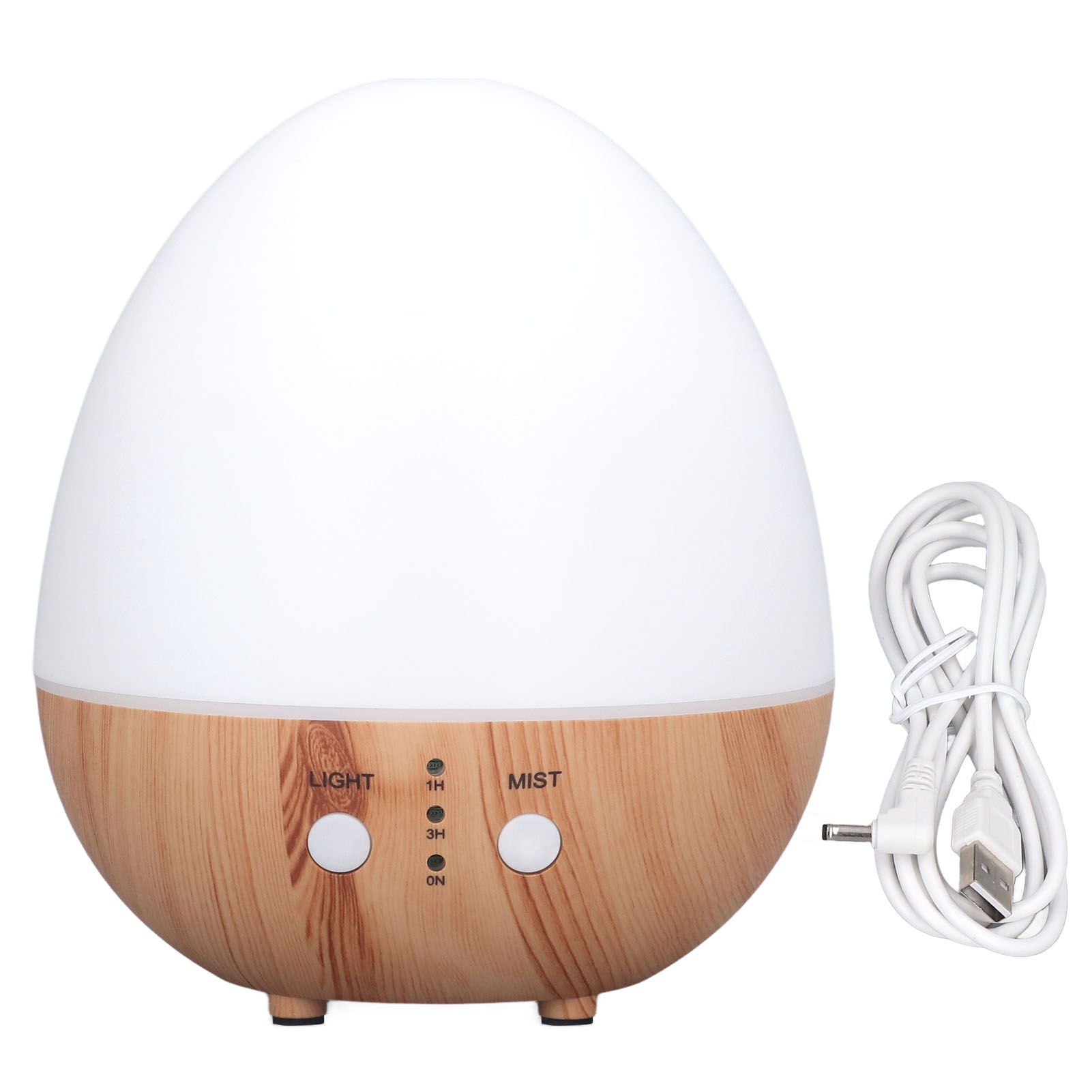 250ml Essential Oil Diffuser Automatic Shut Off 35db Low Noise USB Powered Wooden Humidifier with Night Light for Bedroom - Image 1