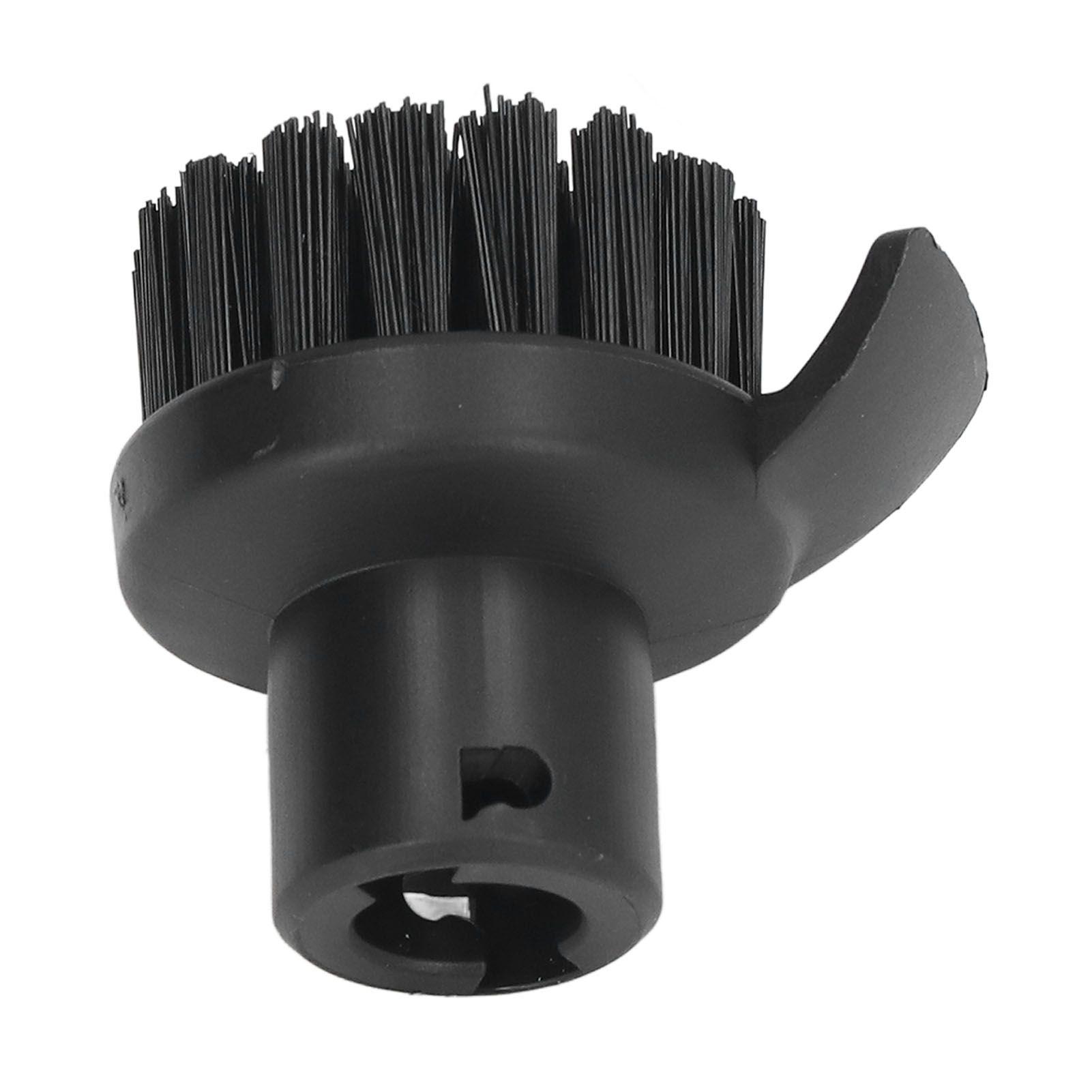 Steam Cleaner Round Brush Black Hard Bristles Cleaning Brush Replacement with Scraper for Karcher SC1 SC2 SC3 - Image 2