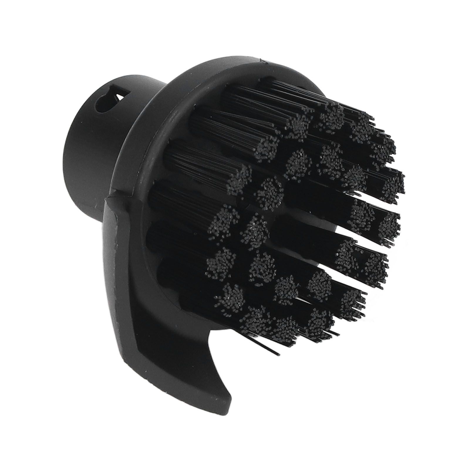 Steam Cleaner Round Brush Black Hard Bristles Cleaning Brush Replacement with Scraper for Karcher SC1 SC2 SC3 - Image 3
