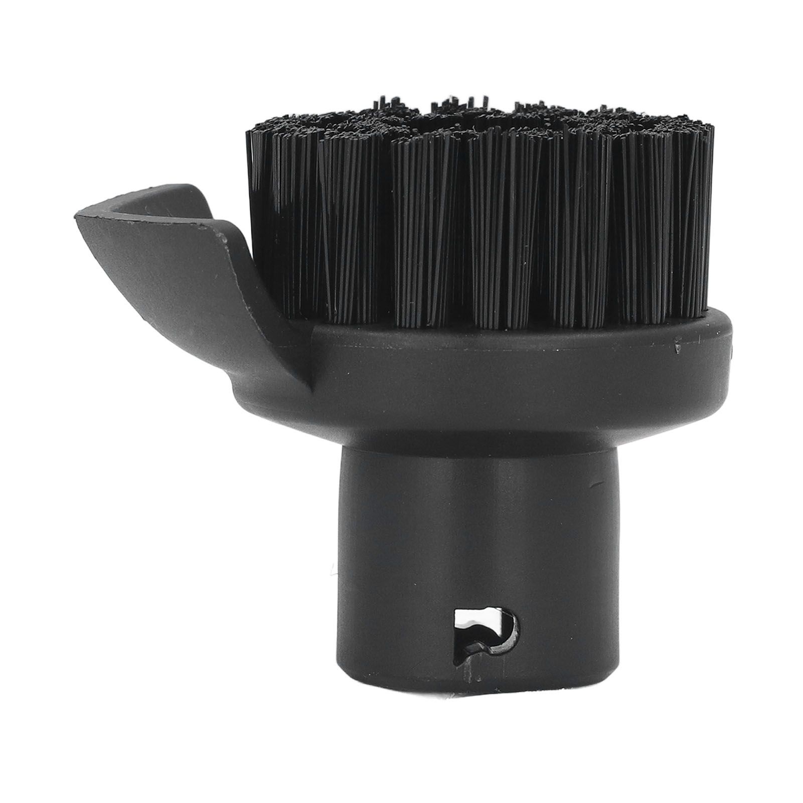 Steam Cleaner Round Brush Black Hard Bristles Cleaning Brush Replacement with Scraper for Karcher SC1 SC2 SC3 - Image 4