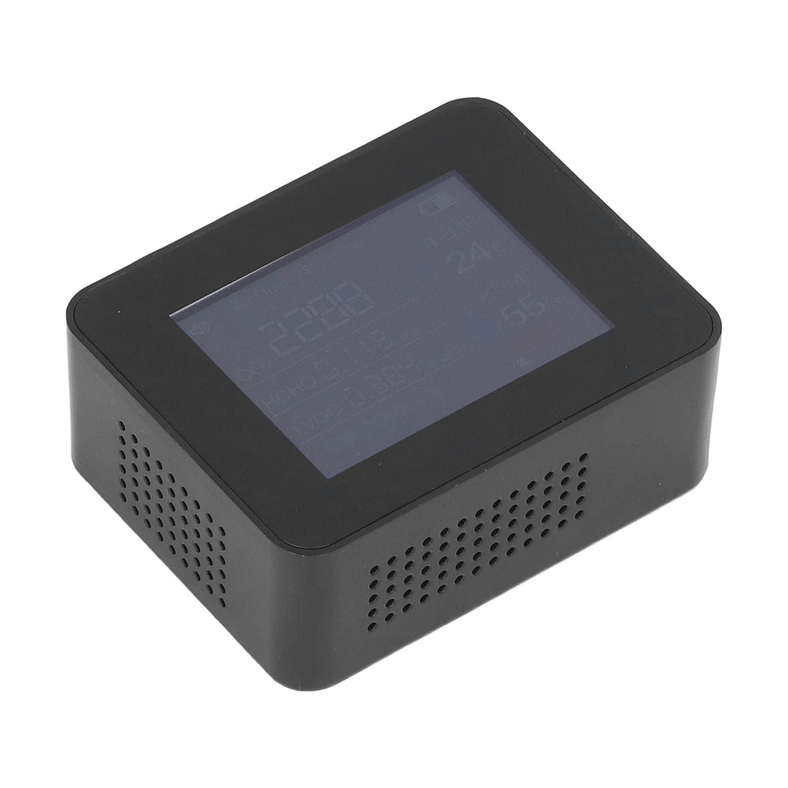 Portable Carbon Dioxide Detector USB Charging Temperature and Humidity Tester with Color Screen Display for Home Black - Image 2