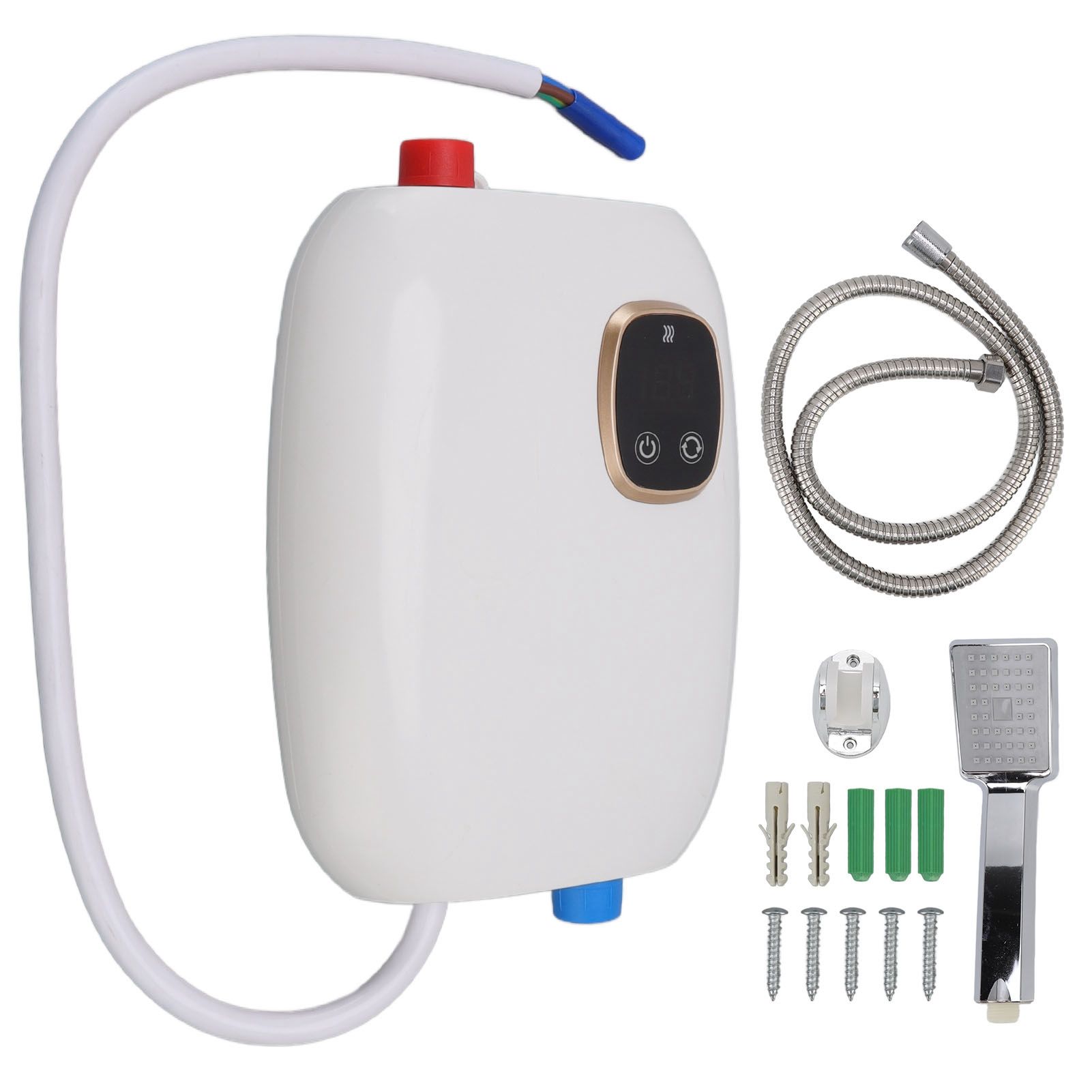 5500W 25A Electric Instant Hot Water Heater Touch Screen Over Temperature Protection Water Heater with Shower Head 220V - Image 1