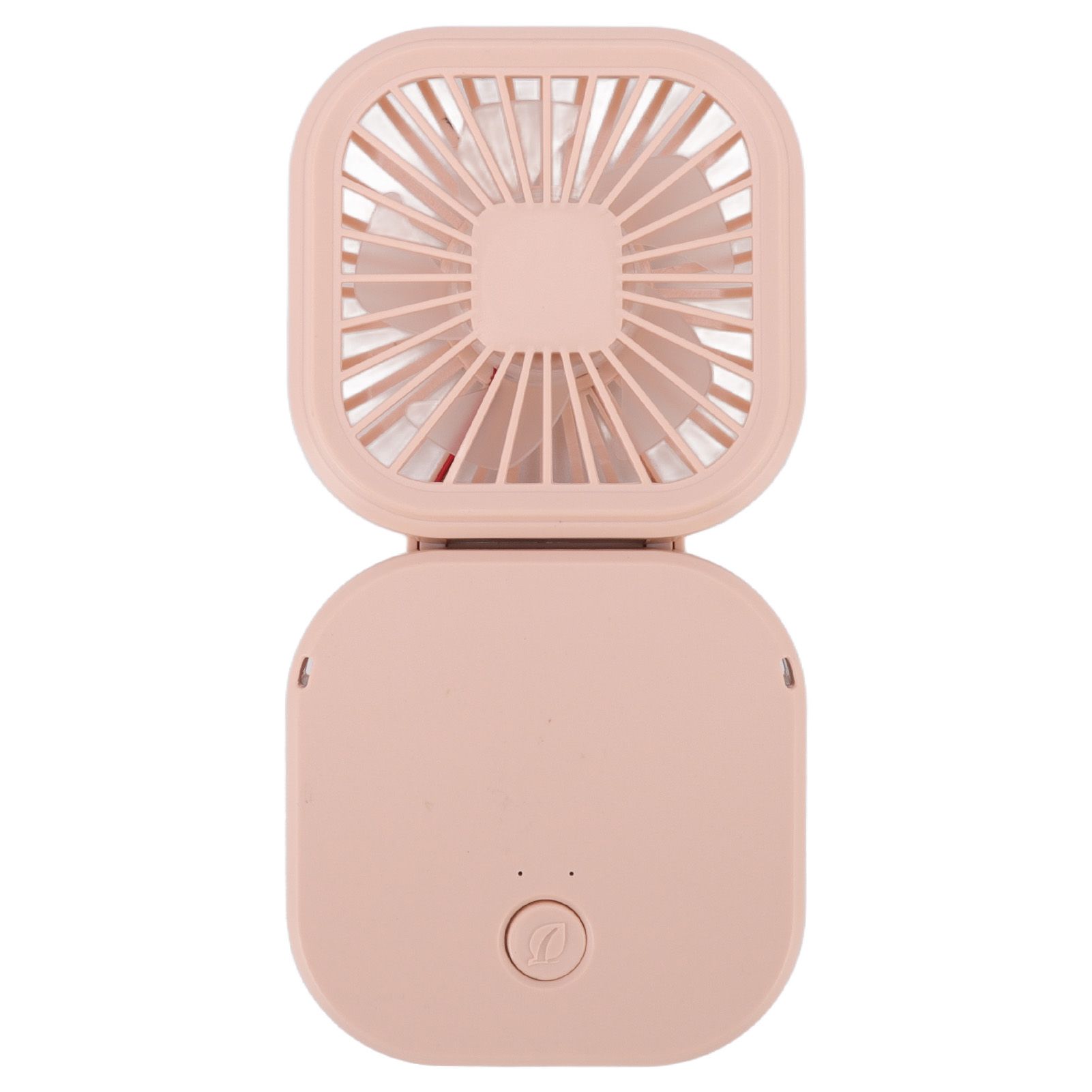 Portable Folding Fan 3 Level Wind Speed USB Powered Rechargeable Rotatable Handheld Desktop Small Fan Pink - Image 2