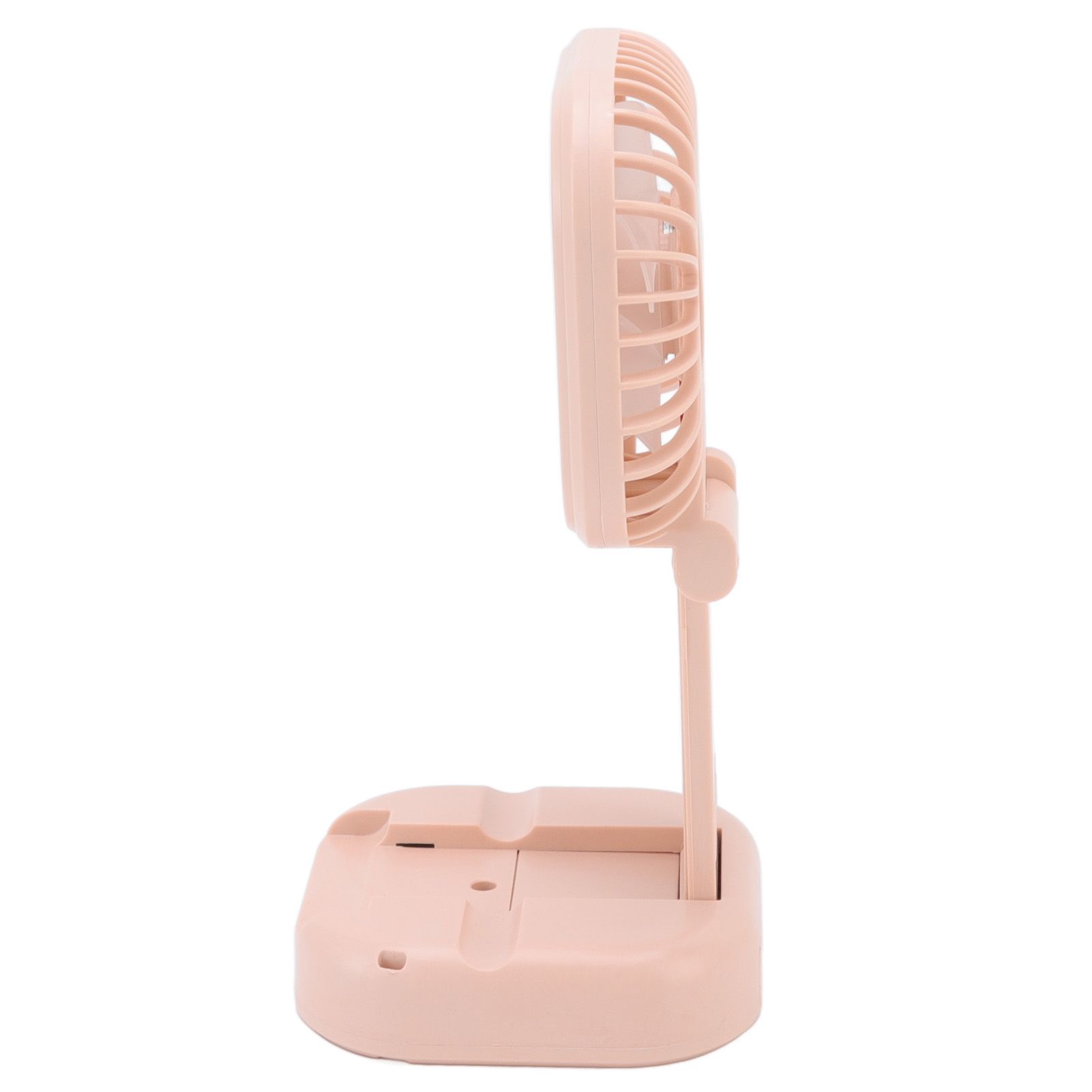 Portable Folding Fan 3 Level Wind Speed USB Powered Rechargeable Rotatable Handheld Desktop Small Fan Pink - Image 8