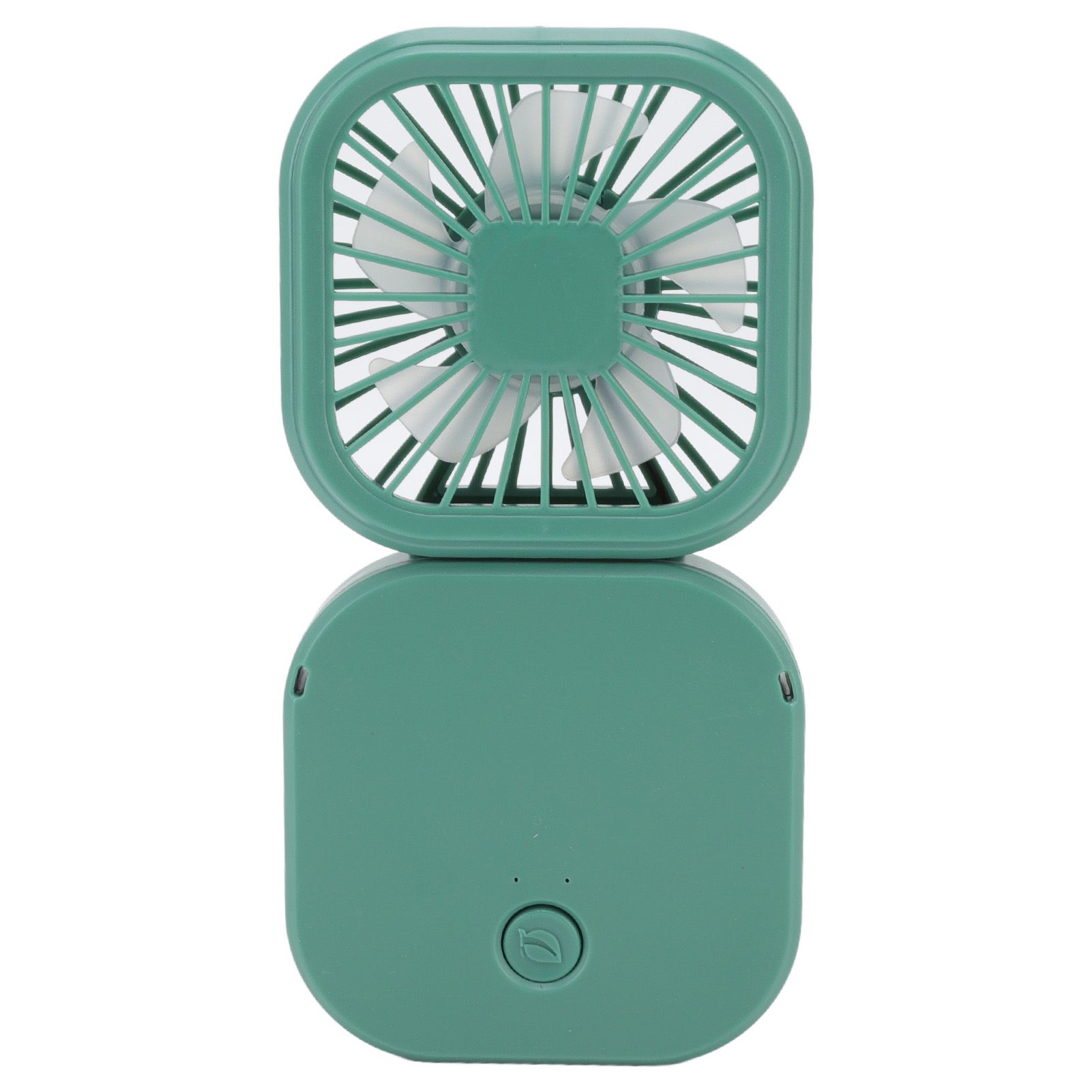 Portable Folding Fan 3 Level Wind Speed USB Powered Rechargeable Rotatable Handheld Desktop Small Fan Green - Image 2