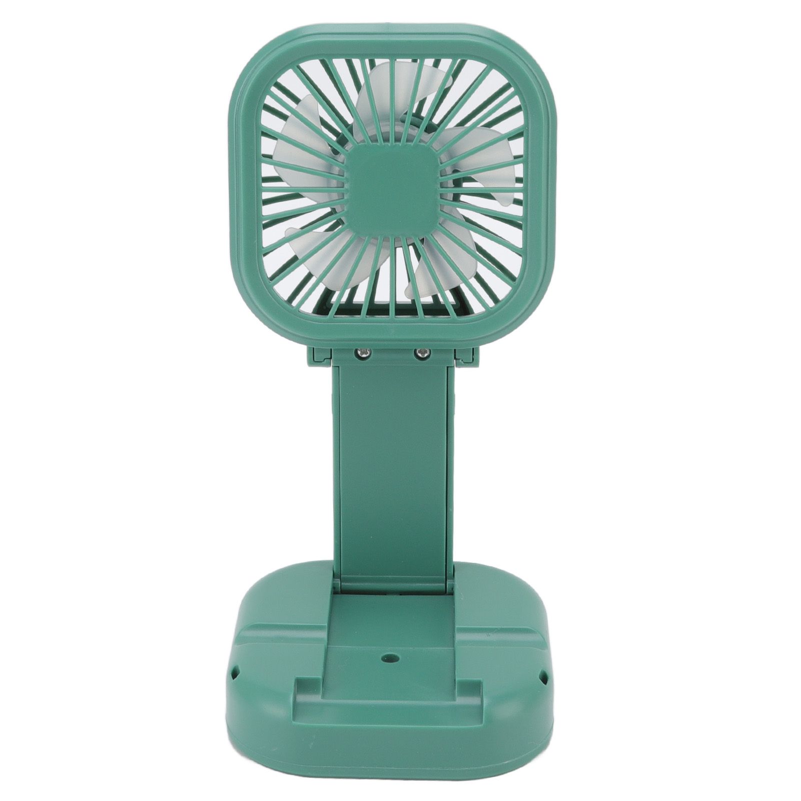 Portable Folding Fan 3 Level Wind Speed USB Powered Rechargeable Rotatable Handheld Desktop Small Fan Green - Image 5