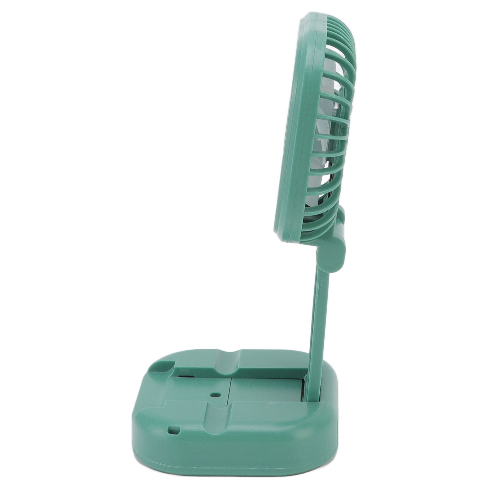 Portable Folding Fan 3 Level Wind Speed USB Powered Rechargeable Rotatable Handheld Desktop Small Fan Green - Image 8
