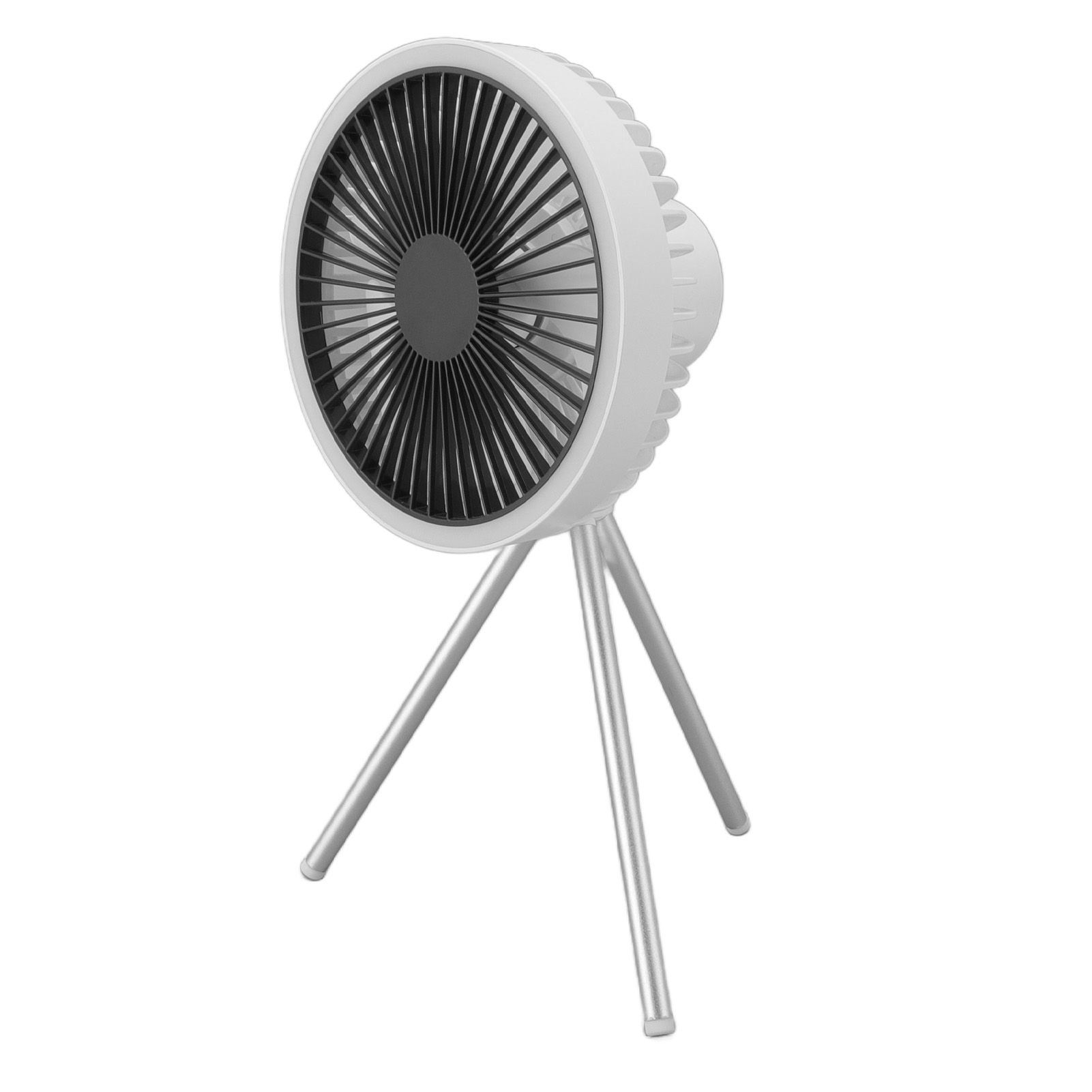 Tripod Fan 10000mAh 3 Gears Adjustable Timing Function Portable Desktop Fan with Light for Outdoor Camping White - Image 3
