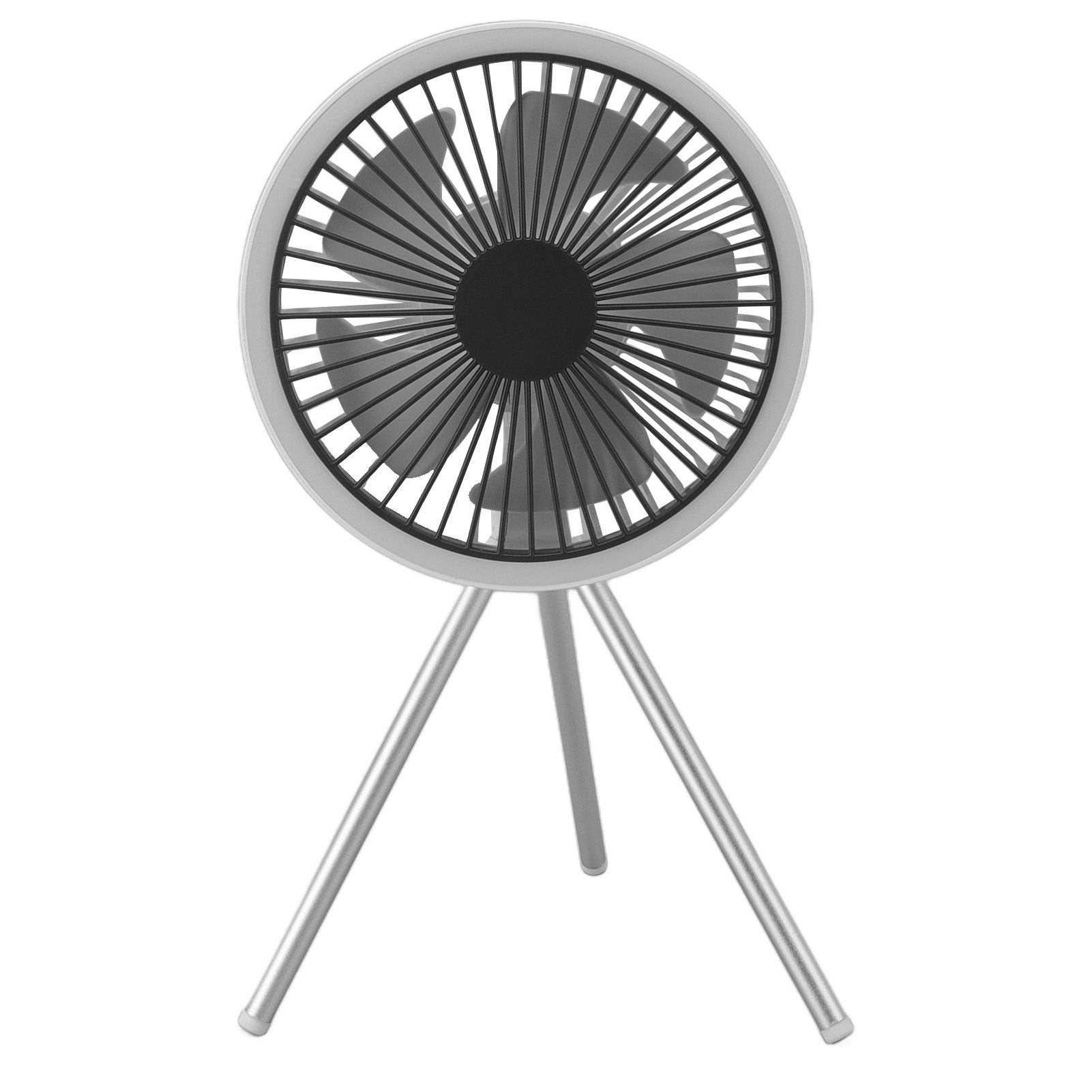 Tripod Fan 10000mAh 3 Gears Adjustable Timing Function Portable Desktop Fan with Light for Outdoor Camping White - Image 4