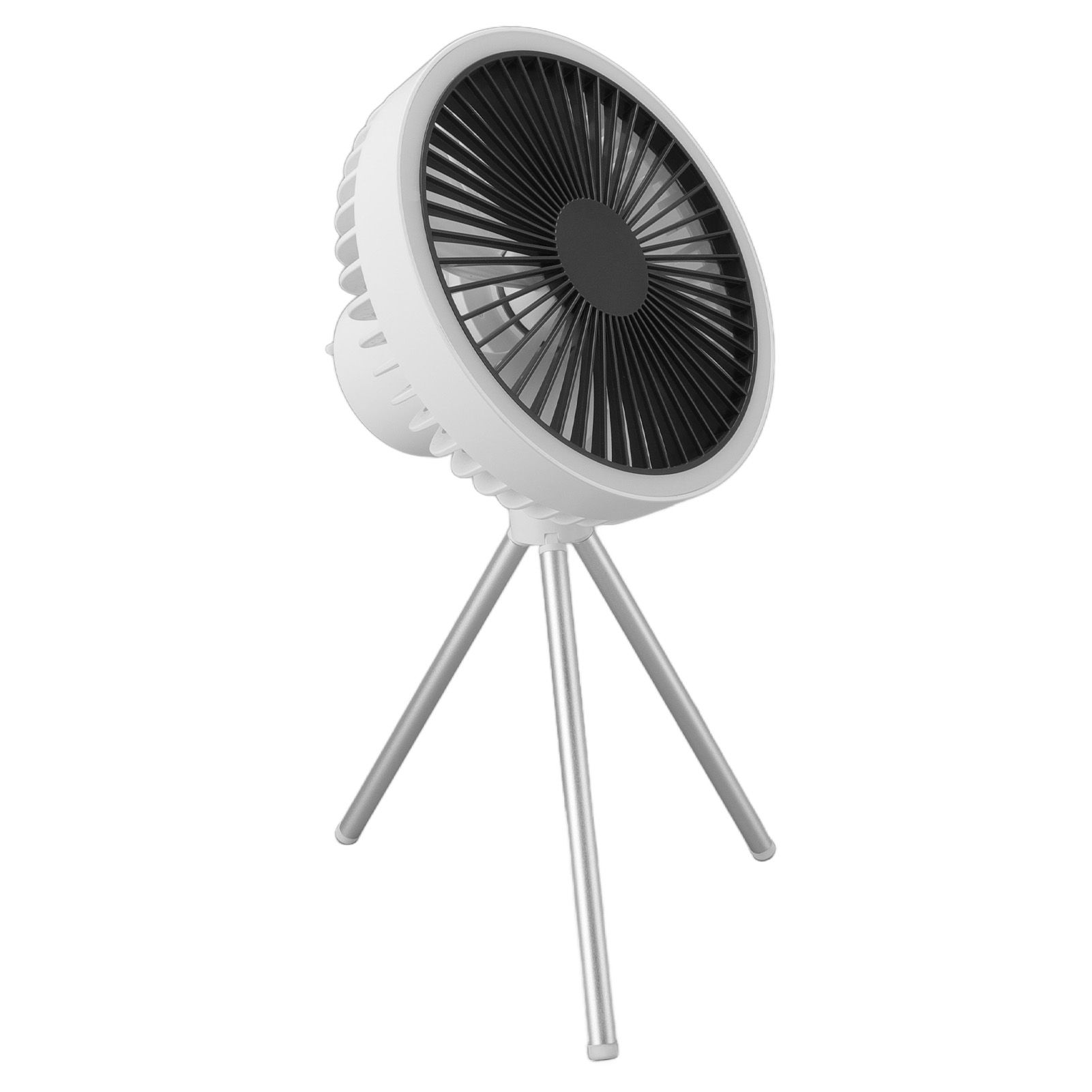 Tripod Fan 10000mAh 3 Gears Adjustable Timing Function Portable Desktop Fan with Light for Outdoor Camping White - Image 6