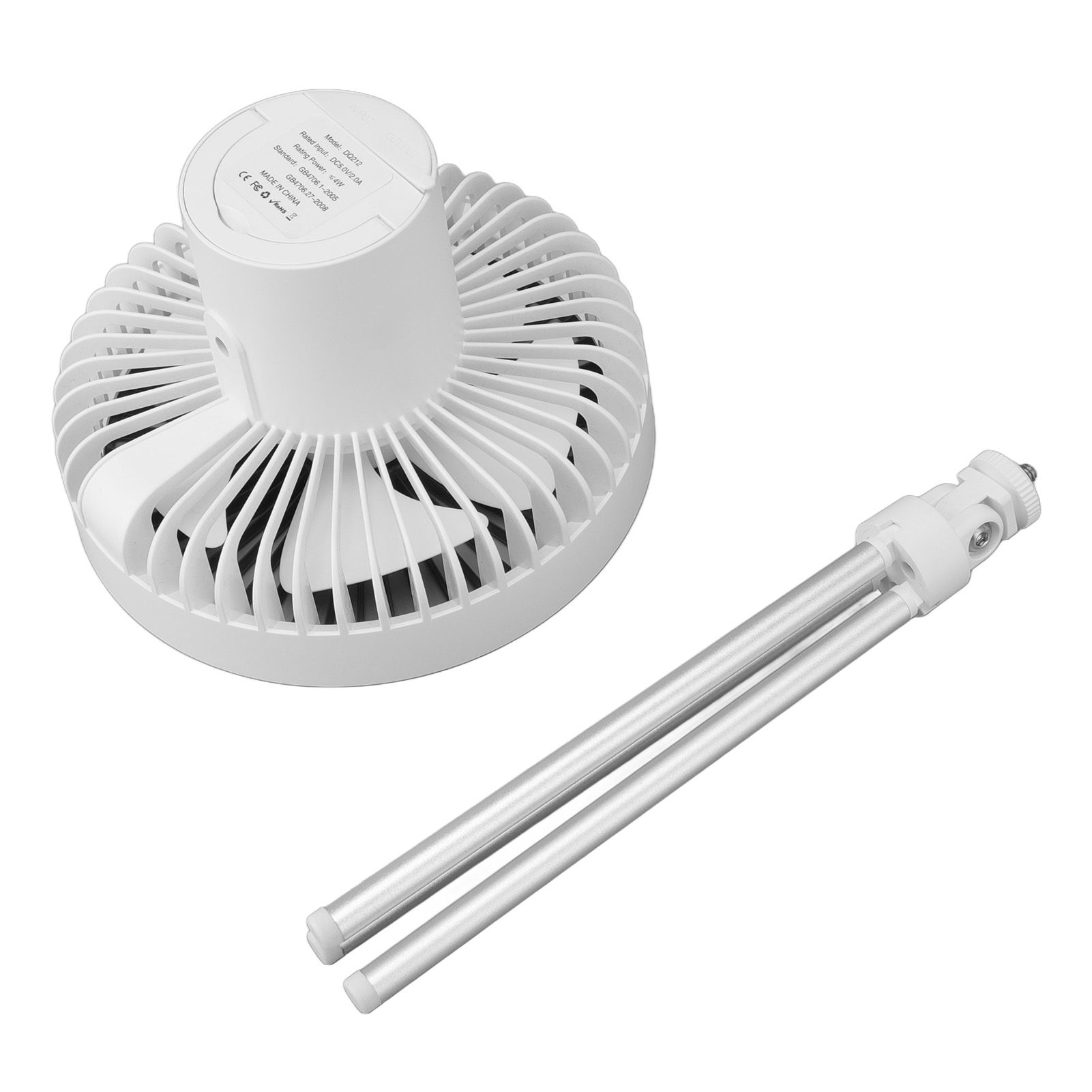 Tripod Fan 10000mAh 3 Gears Adjustable Timing Function Portable Desktop Fan with Light for Outdoor Camping White - Image 7