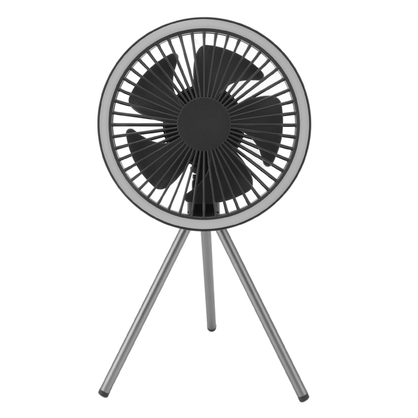 Tripod Fan 10000mAh 3 Gears Adjustable Timing Function Portable Desktop Fan with Light for Outdoor Camping Gray - Image 2