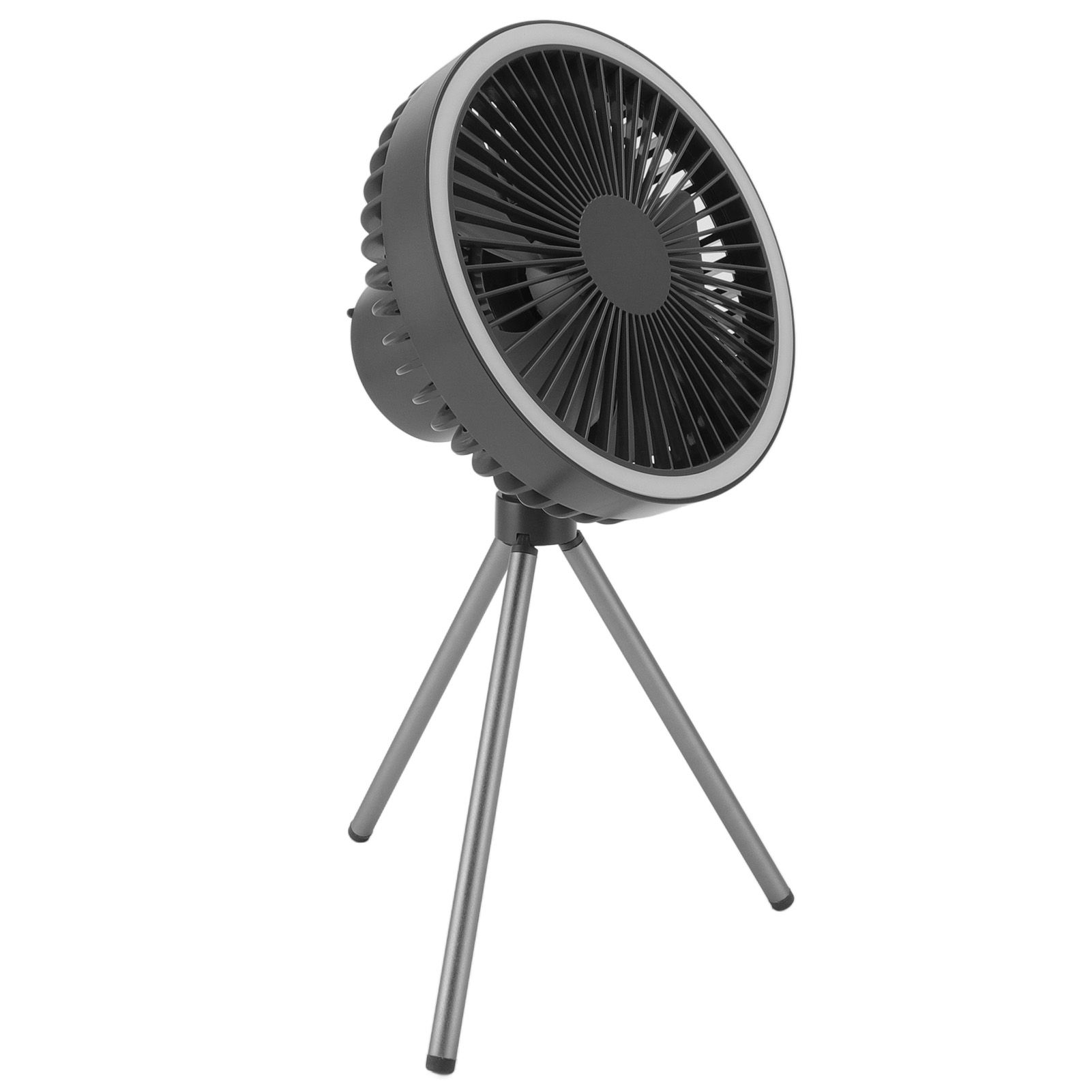 Tripod Fan 10000mAh 3 Gears Adjustable Timing Function Portable Desktop Fan with Light for Outdoor Camping Gray - Image 6