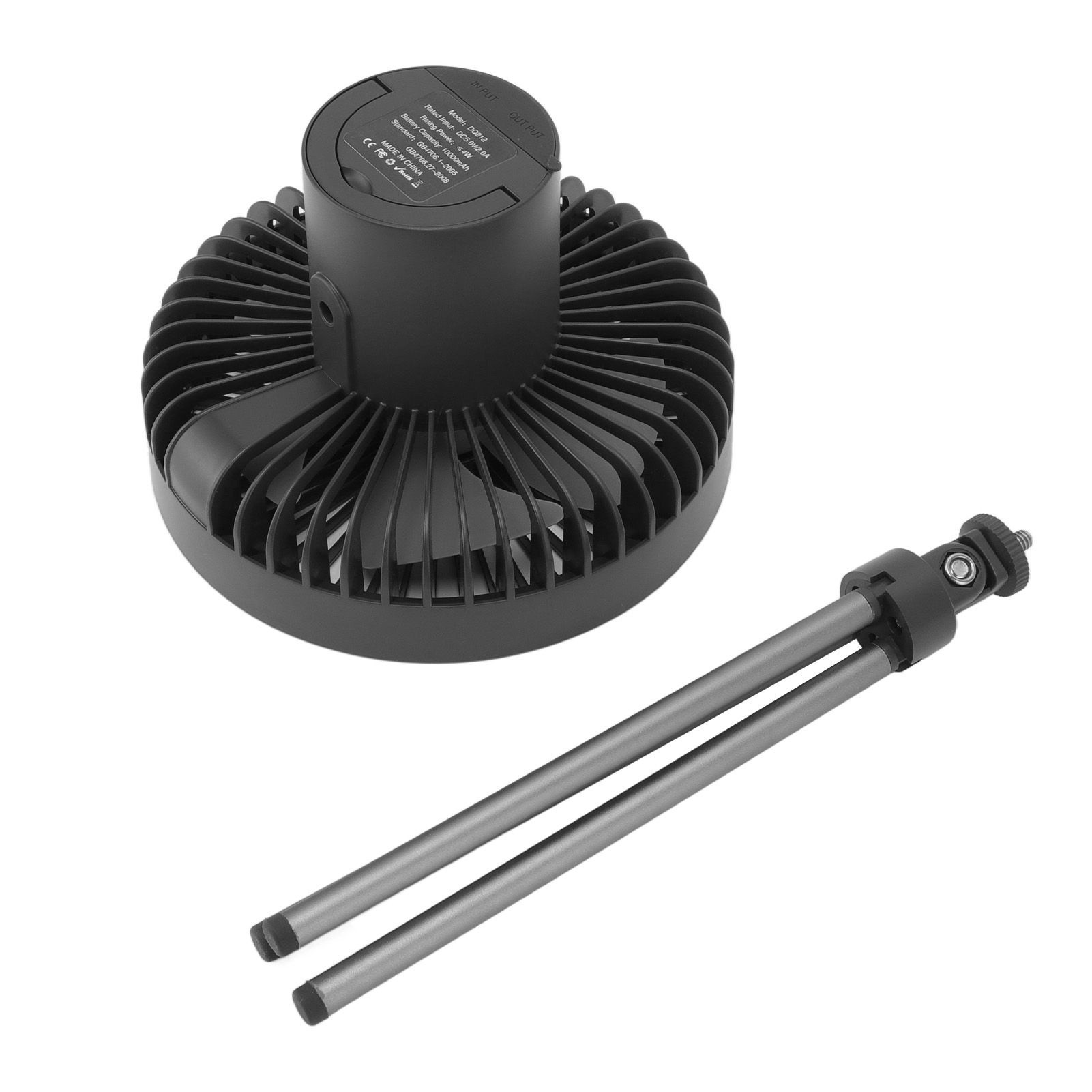 Tripod Fan 10000mAh 3 Gears Adjustable Timing Function Portable Desktop Fan with Light for Outdoor Camping Gray - Image 7