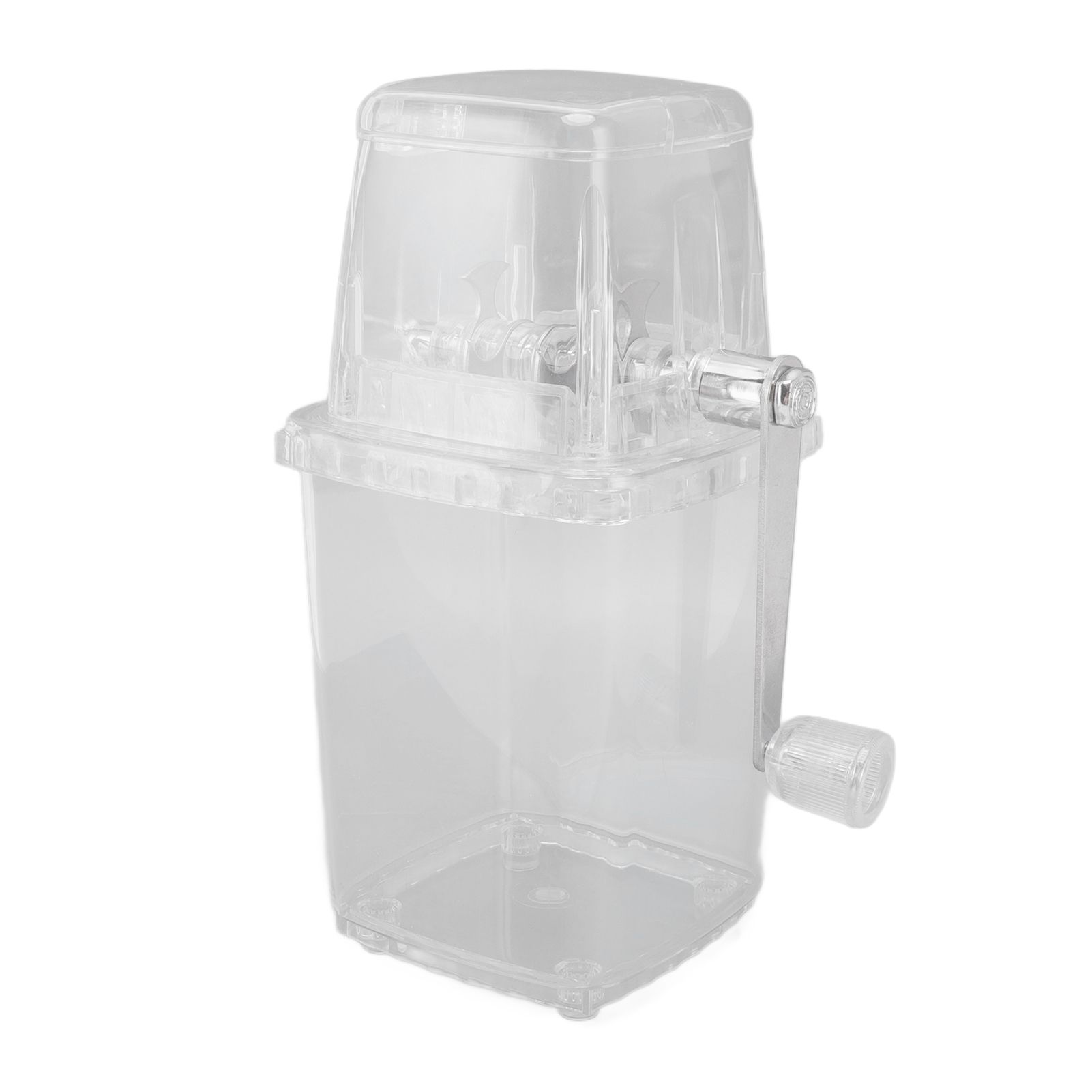 Manual Ice Crusher Small Portable Shaver Hand Operated Snow Cone Machine for Home Transparent - Image 1