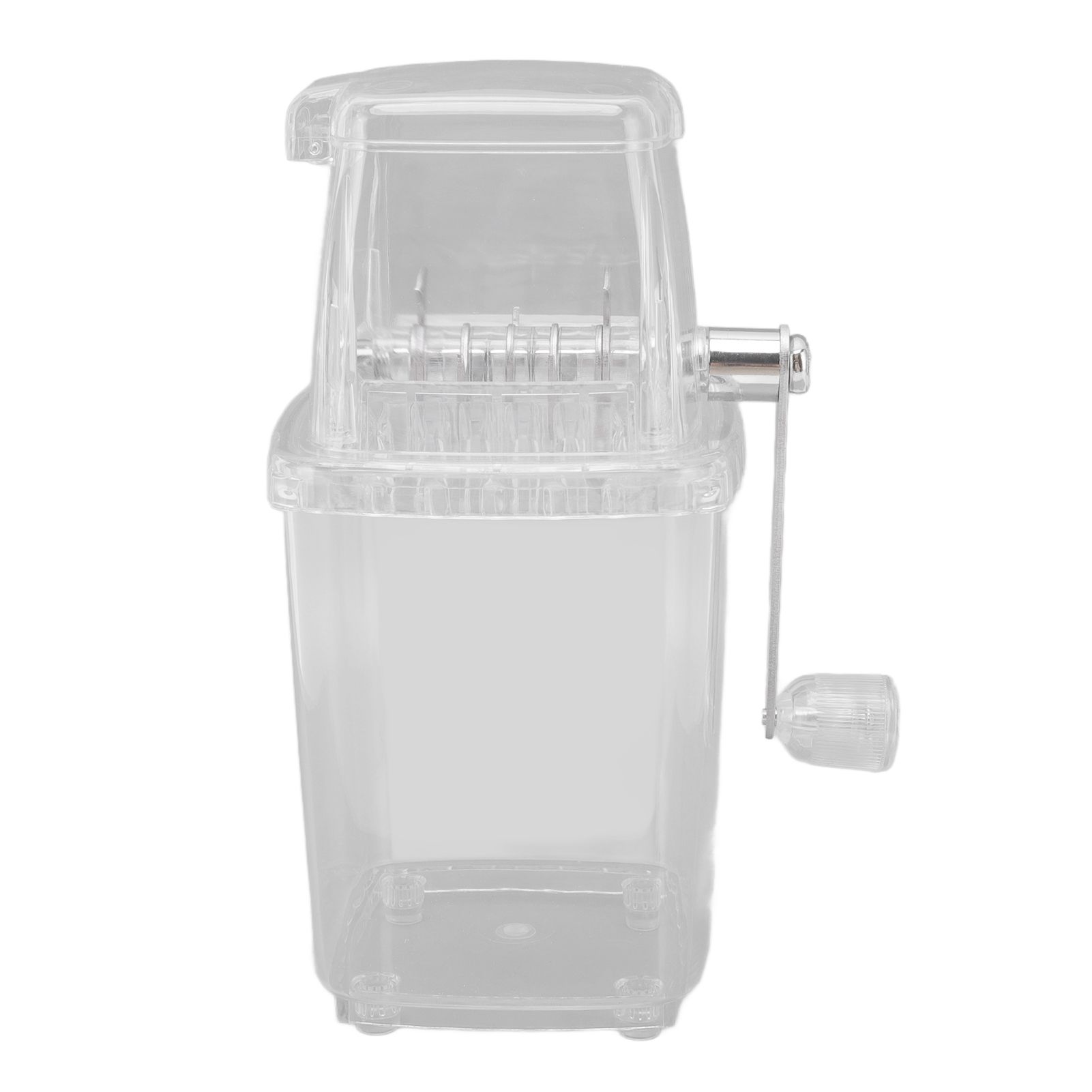 Manual Ice Crusher Small Portable Shaver Hand Operated Snow Cone Machine for Home Transparent - Image 2